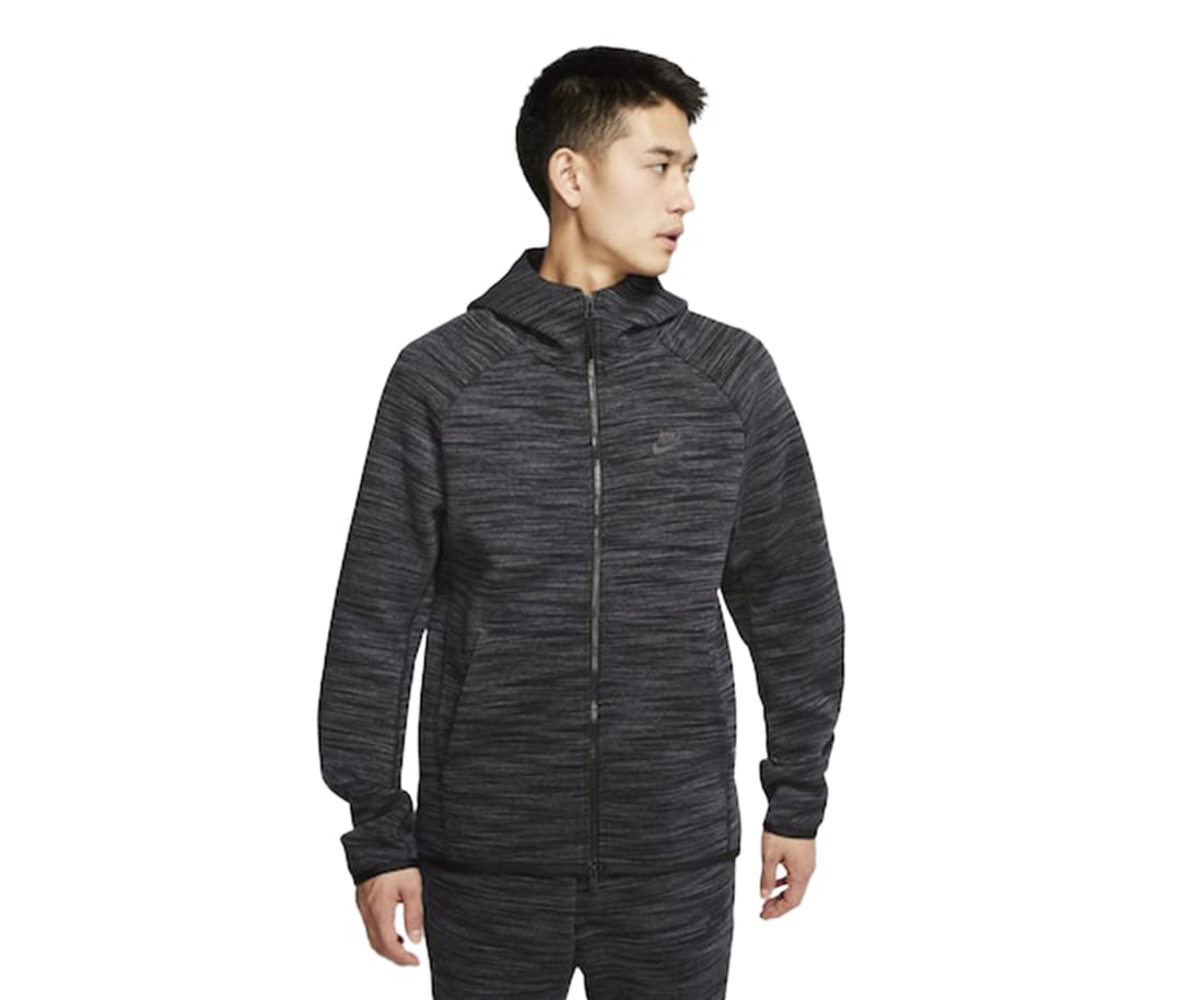 Nike Tech Fleece Men's Jacket - Black, Size XL | Lightweight & Warm Winter Running Hoodie for Outdoor Sports & Casual Wear