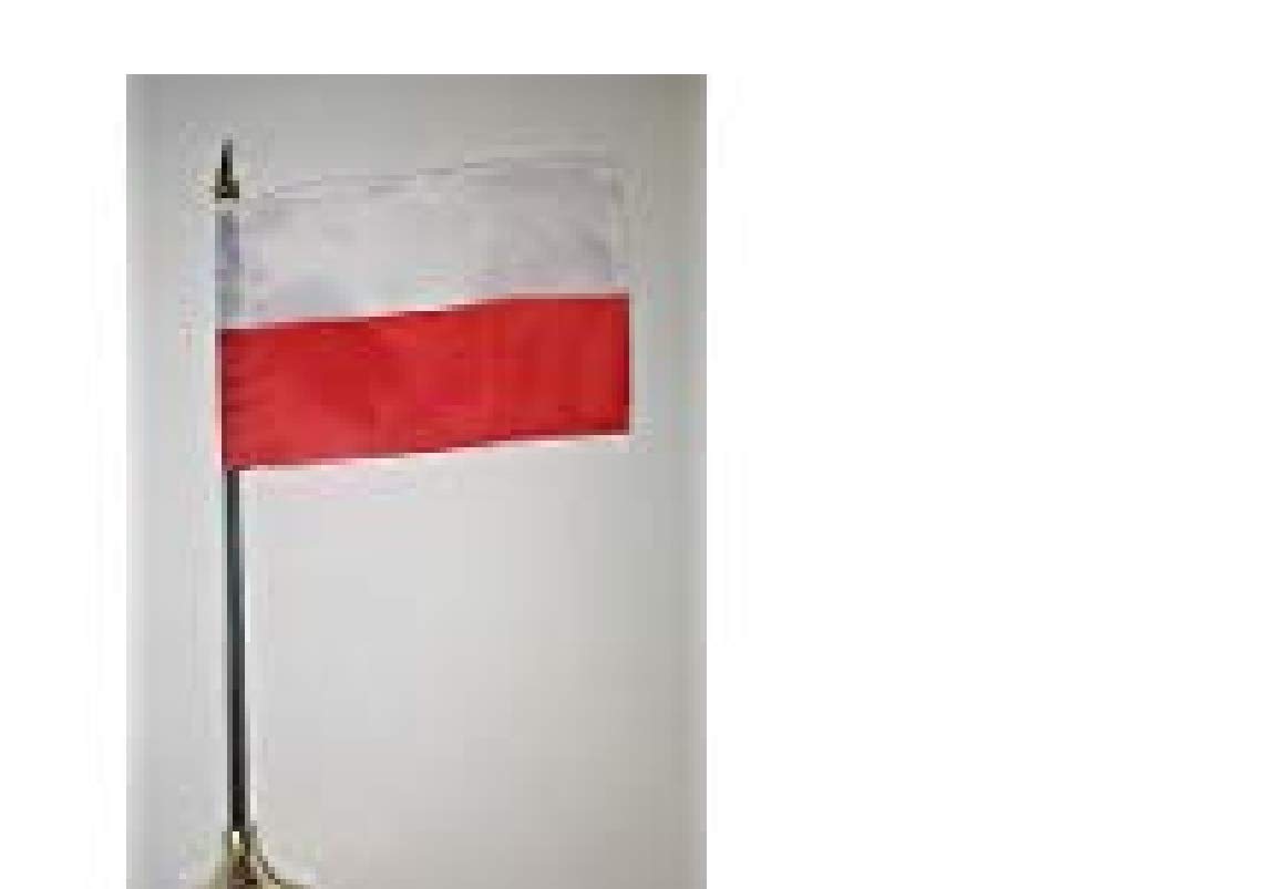 Premium Poland Polish Flag 4x6 Inches Mini Desk Flag with Gold Base - Perfect for Office Decor, International Events & Patriotic Displays