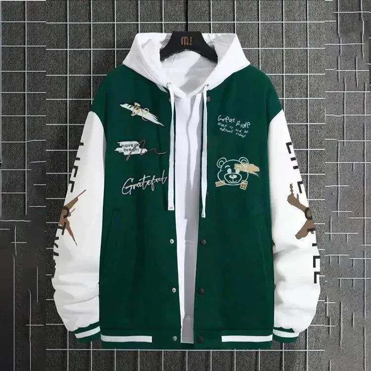 Men's Casual Baseball Jacket - Lightweight Stylish Outerwear for Spring & Fall | Perfect for Streetwear, Sports & Everyday Fashion