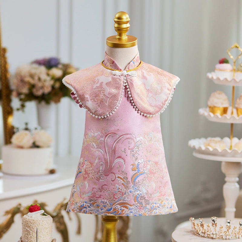 Baby Pink Birthday Princess Dress for Girls – Elegant Communion Dress for Special Occasions | Perfect for Birthday Parties, First Communion & Formal Events