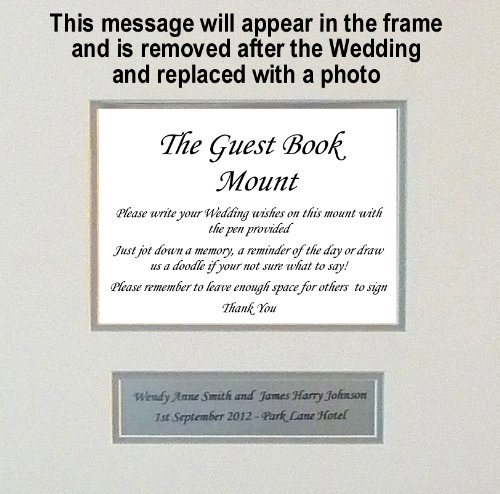 Personalized White Wedding Guest Book Frame - Modern Alternative to Traditional Guest Books for Wedding Reception Decor (White, Landscape) | Perfect for Weddings, Anniversaries & Special Events