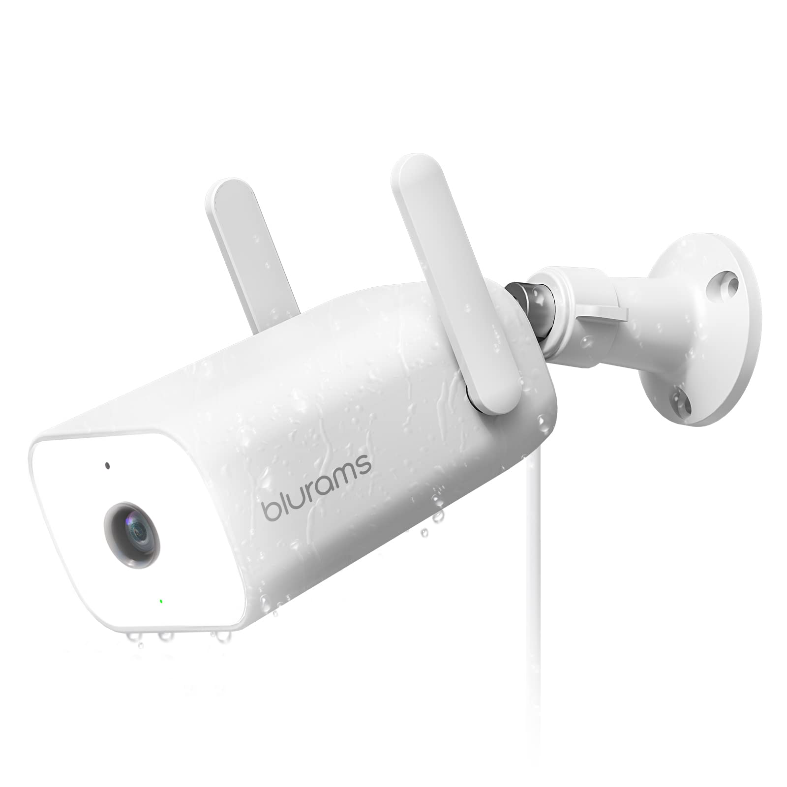 Blurams 3MP Outdoor Security Camera with Color Night Vision, Two-Way Audio, IP66 Weatherproof, Spotlight & Siren Alarm - Works with Alexa & Google Assistant - Ideal for Home, Garage, and Backyard Surveillance