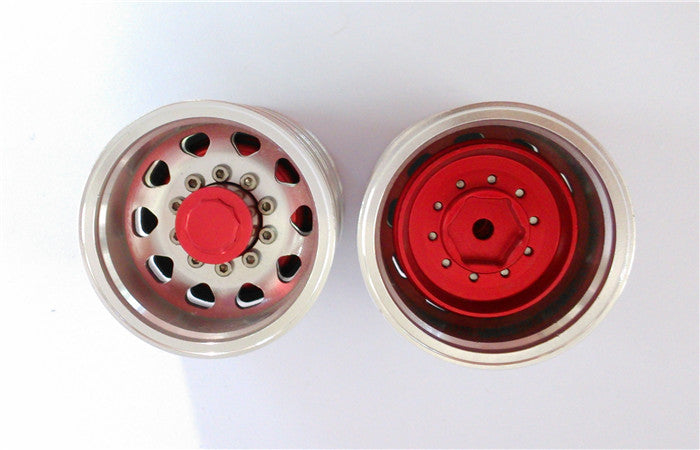 1/14 Scale TOUCANHOBBY Narrow Sponge Tires with Metal Rear Wheel Hub - Replacement Parts for RC Tractor, Truck & Dumper DIY Models - Perfect for Off-Road Racing & Construction Site Simulation