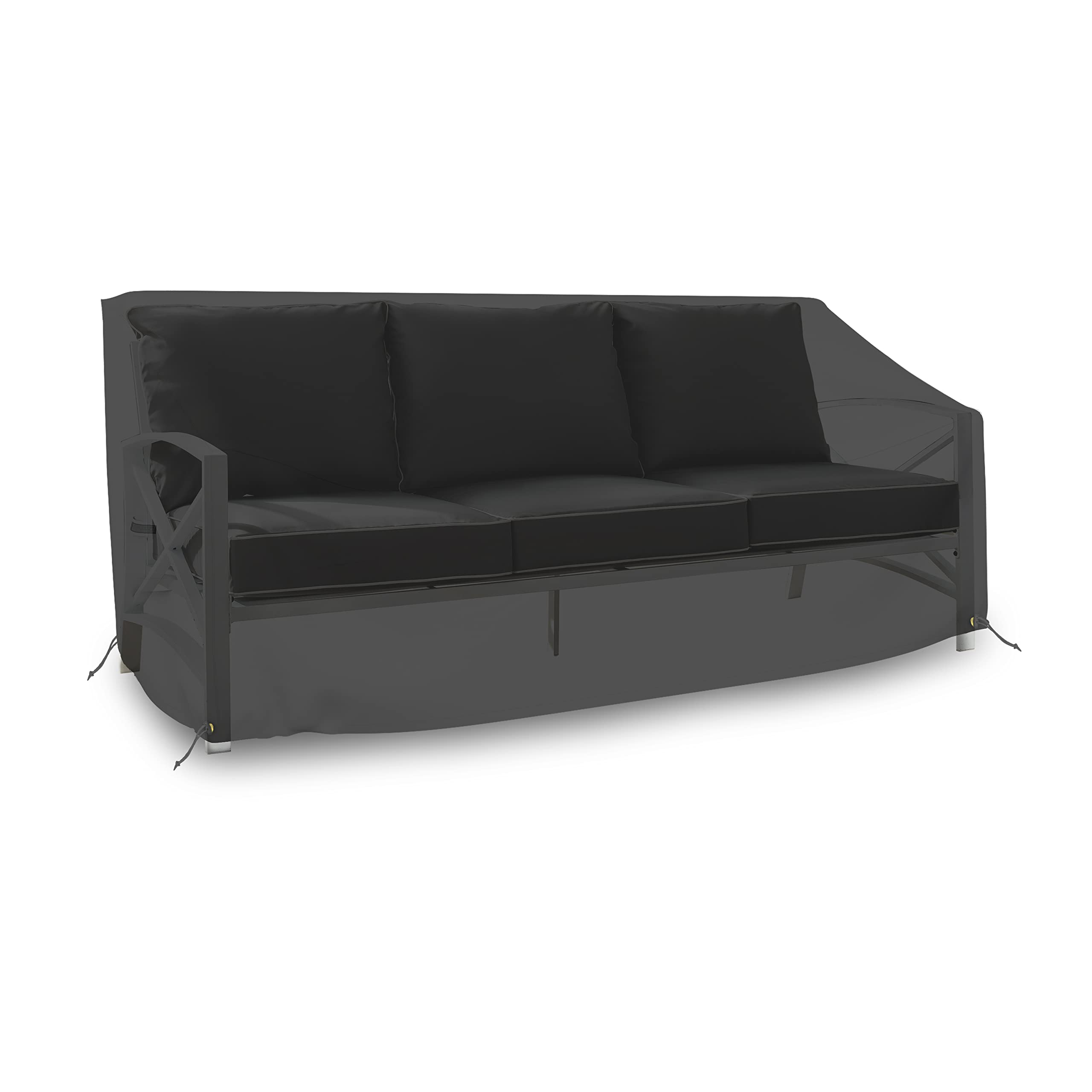 Heavy Duty 18 Oz Waterproof UV & Weather Resistant Outdoor Loveseat Sofa Cover with Air Vents & Drawstrings - Fits 104