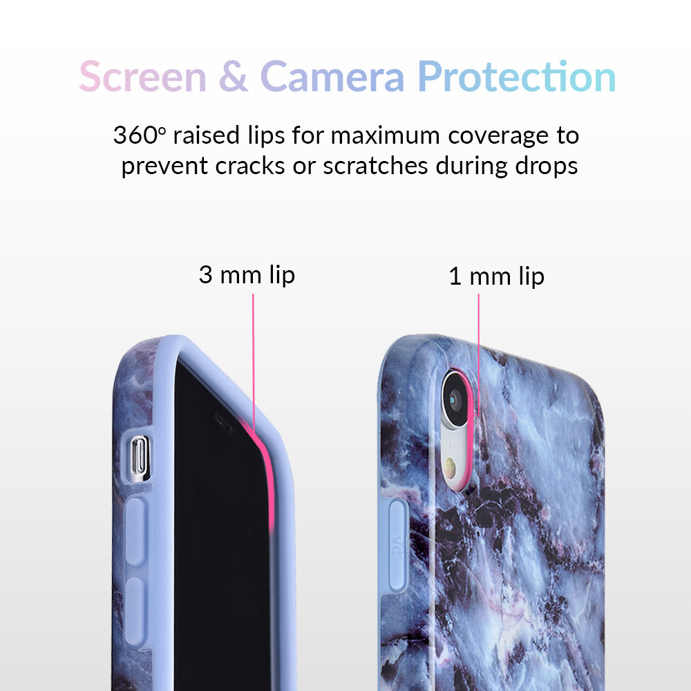 Durable Blue Marble iPhone Case - Shockproof & Slim Design for iPhone [Model] - Perfect for Everyday Protection & Stylish Look at Work, School, or Travel