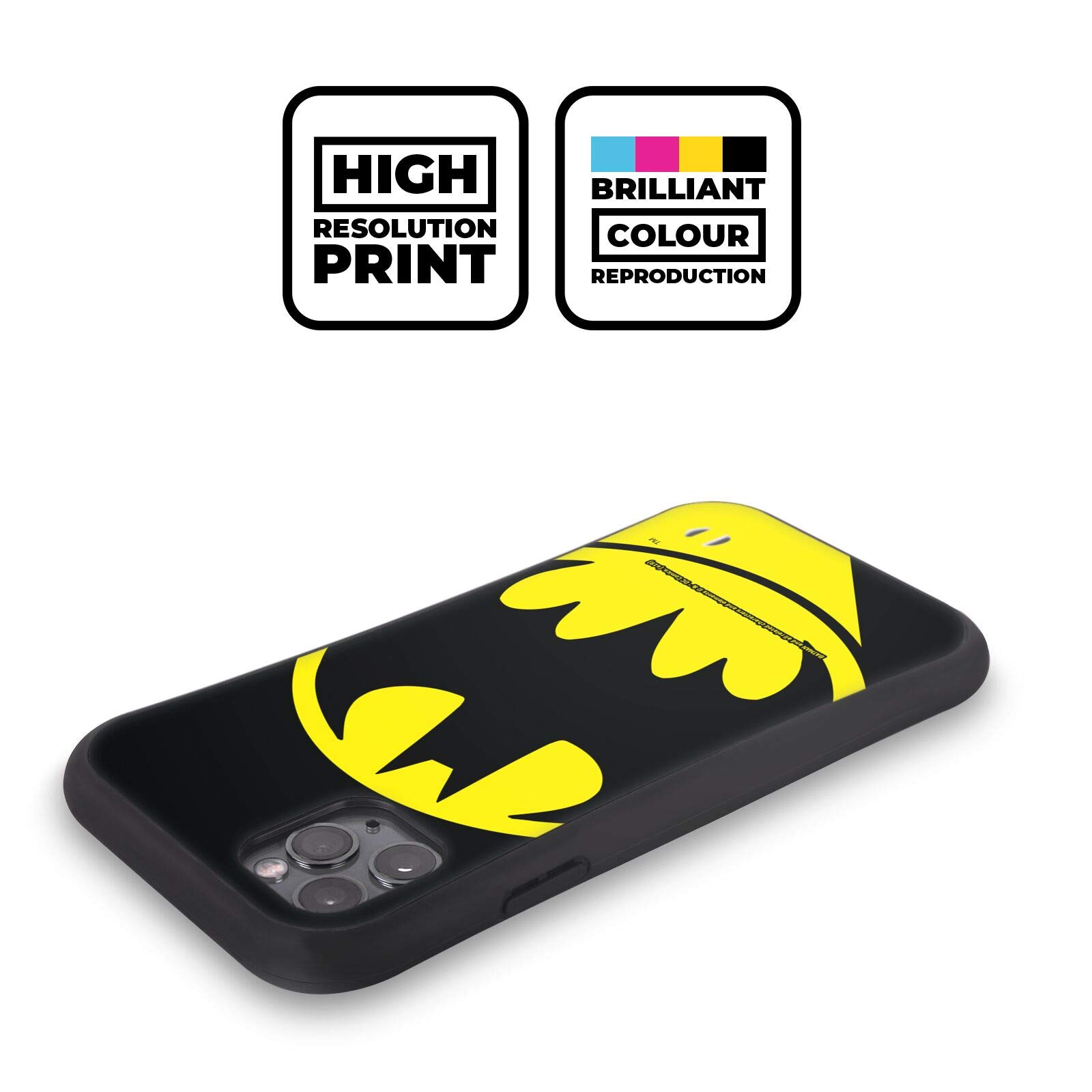 Officially Licensed Batman DC Comics Bat Signal Hybrid Case for Apple iPhone 13 Pro Max - Durable Protective Phone Cover for Superhero Fans, Perfect for Daily Use, Work & Cosplay Events