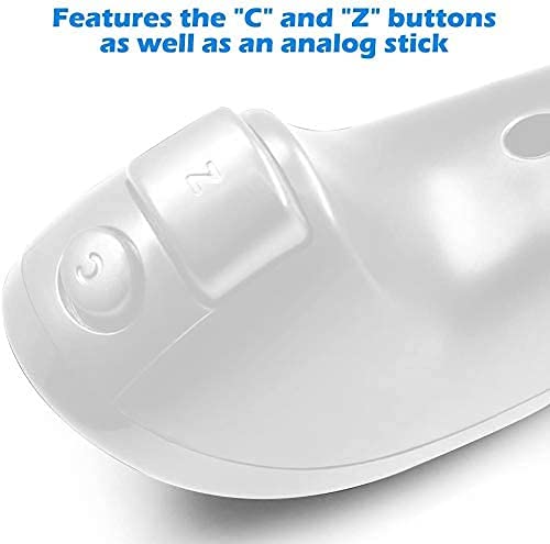 2-Pack White Wii Nunchuck Controller - Replacement for Nintendo Wii Gaming Accessories - Perfect for Multiplayer & Fitness Games