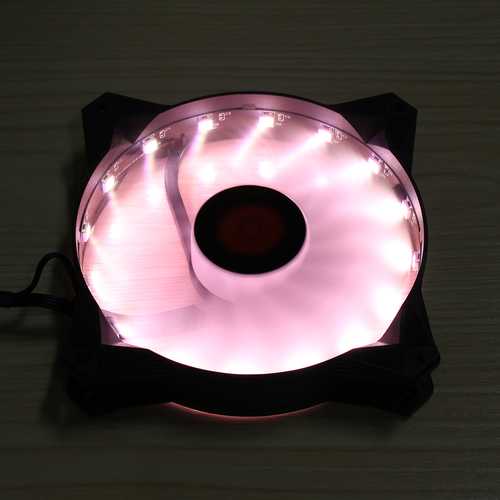 Coolmoon 120mm RGB LED Computer Cooling Fan with Adjustable Speed - High Performance PC Case Fan for Gaming Rigs, Workstations & PC Builds - Perfect for Cooling CPU, GPU & PC Components
