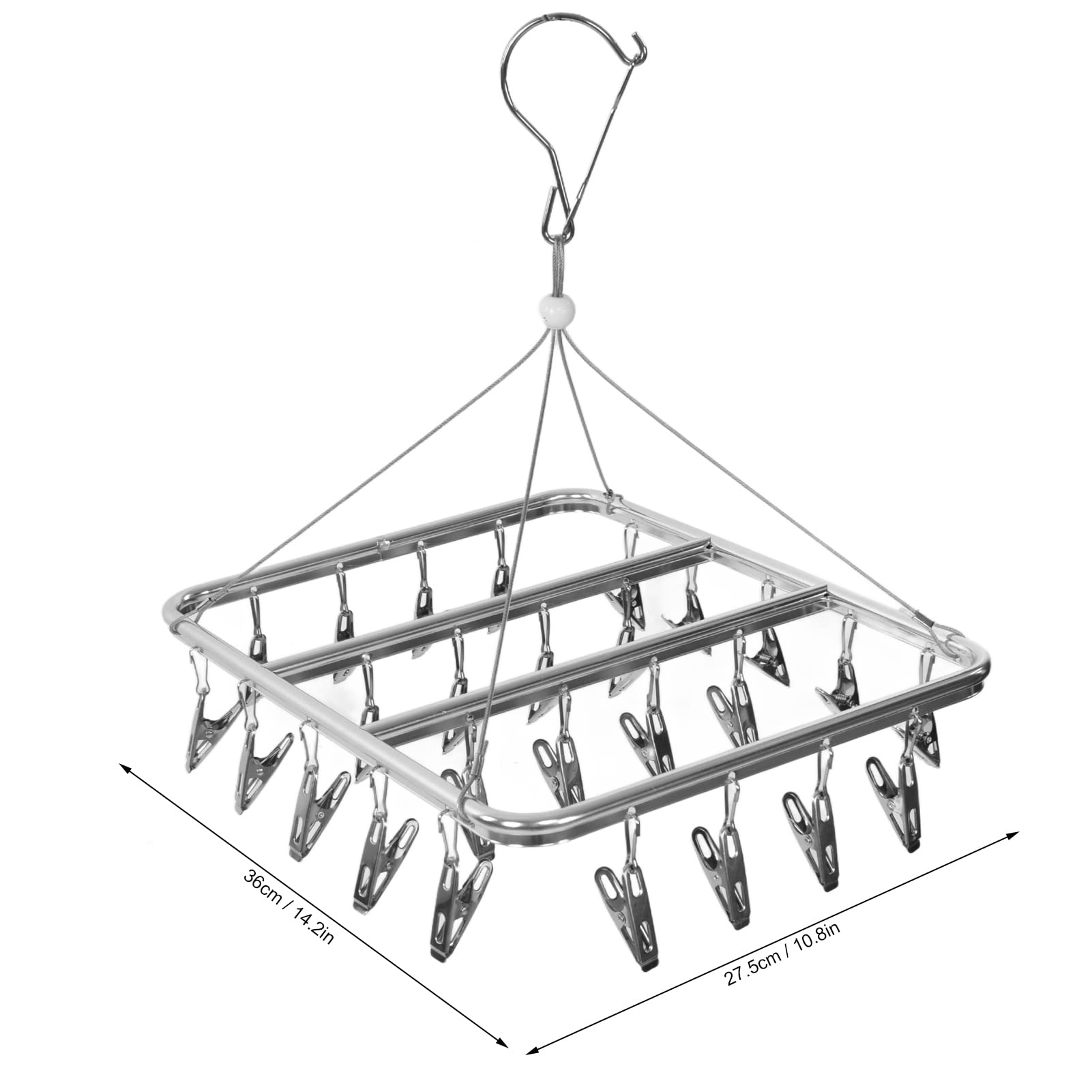 Yosoo Multi-Purpose Aluminum Alloy Clothes Hanger & Drying Rack for Balcony, Bedroom, Outdoor - Perfect for Laundry, Closet Organization & Travel Storage