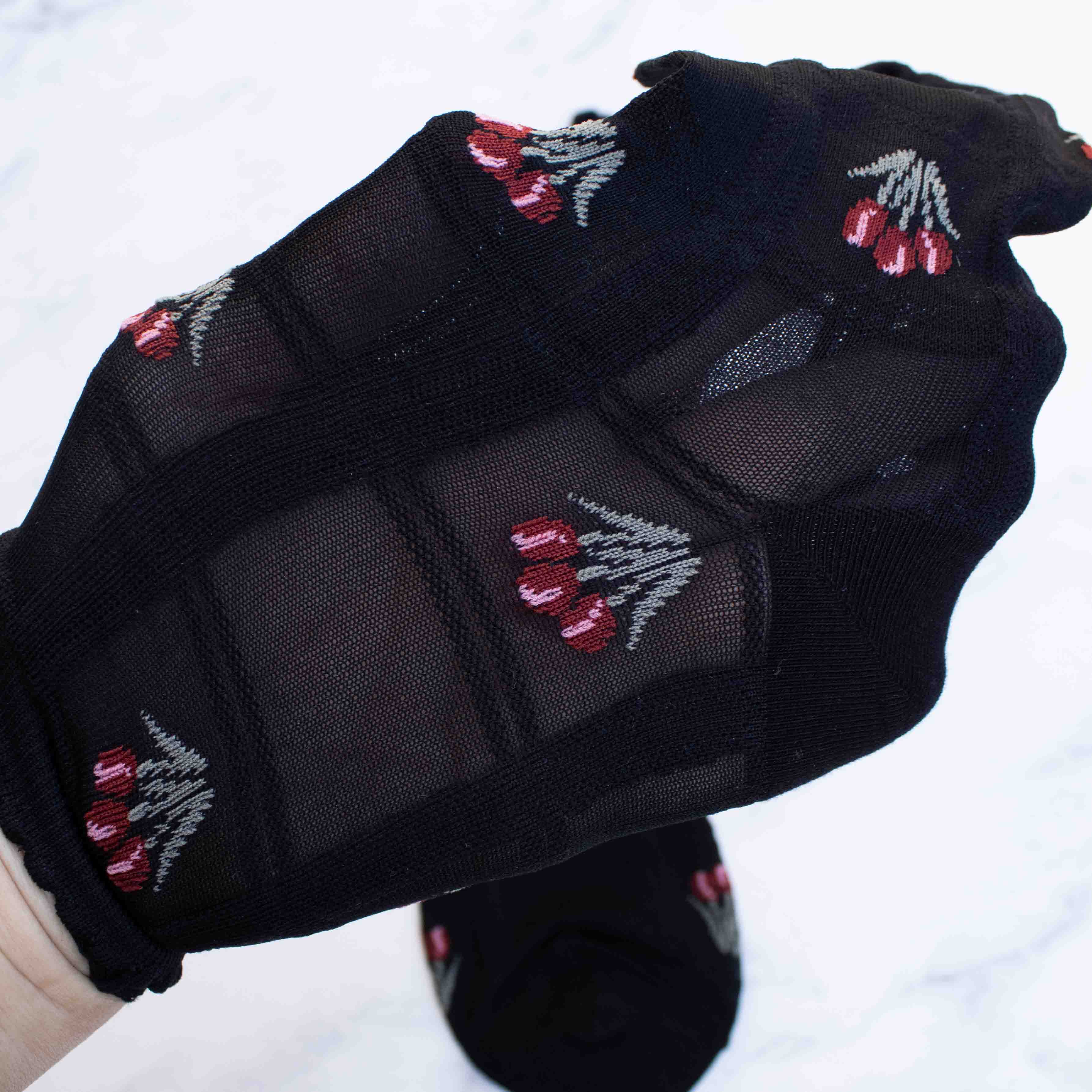 Sheer Tulip Socks for Women - Black Lace Ankle Socks | Comfortable & Breathable | Perfect for Casual Wear, Office & Special Occasions