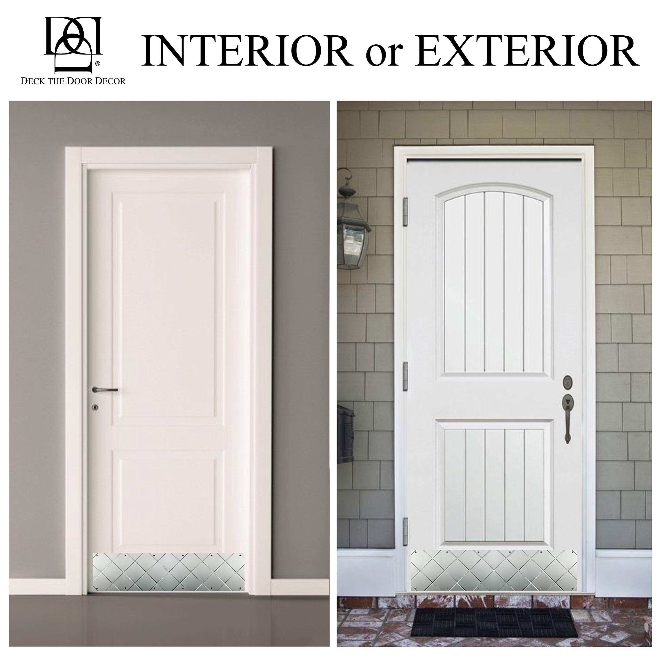 Stainless Steel Door Kick Plate with Artisan Embossed Patterns - 6