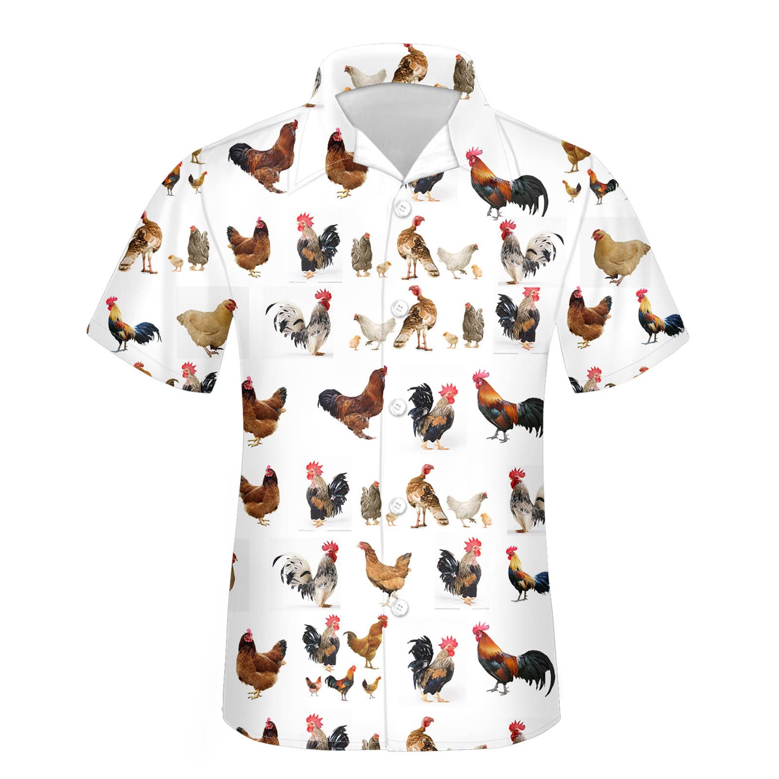 Frestree Men's Hawaiian Shirt - Summer Short Sleeve Button Down Dress Shirt, Quick Dry Breathable Fabric, Regular Fit with Work Collar | Perfect for Beach Vacation, Tropical Party & Casual Office Wear
