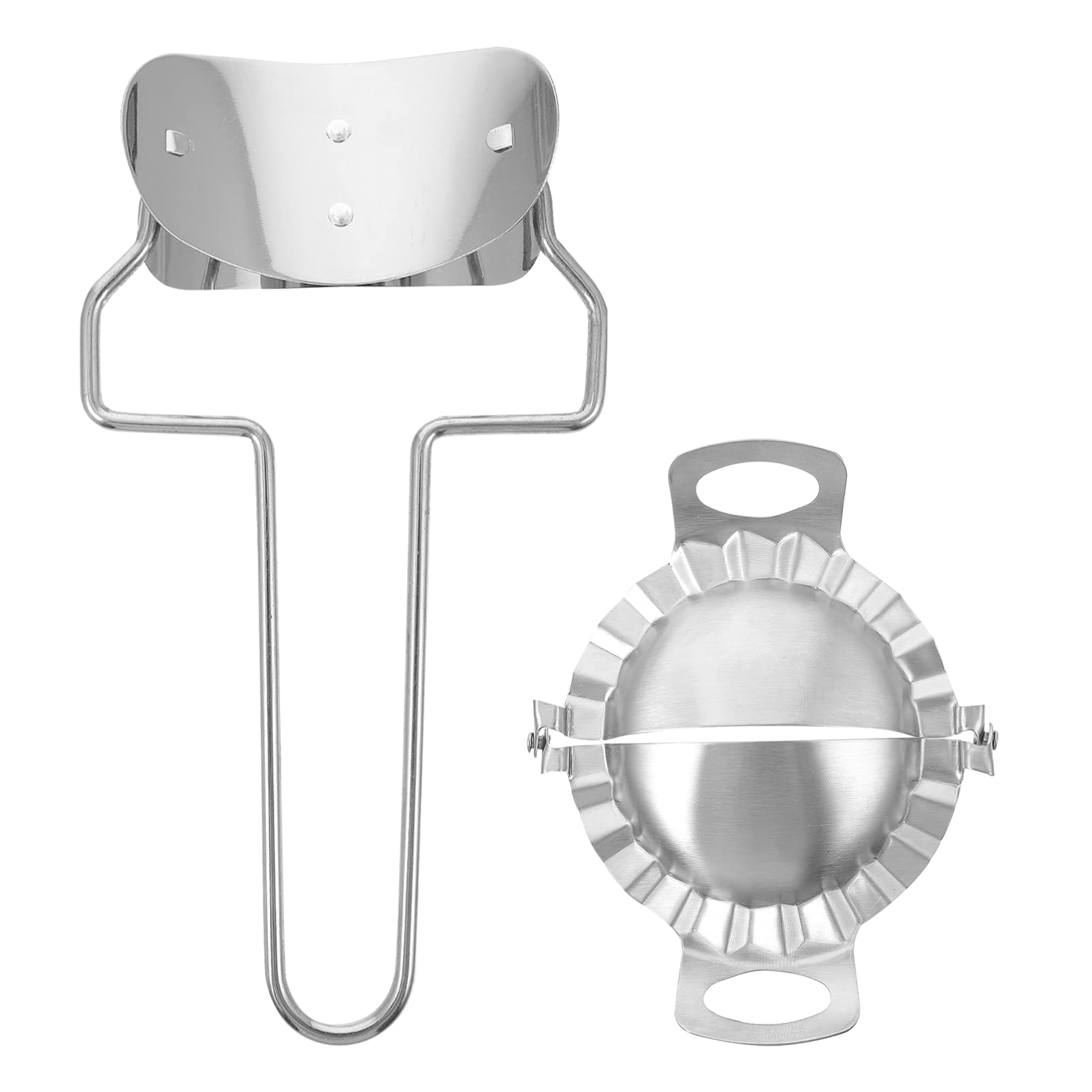 Stainless Steel Dumpling Maker - Manual Dumpling Mold for Chinese Dumplings, Ravioli, Empanadas & Pie Crust | Durable Kitchen Tool for Homemade Dumplings & Pastries | Perfect for Family Cooking, Party Snacks & Meal Prep