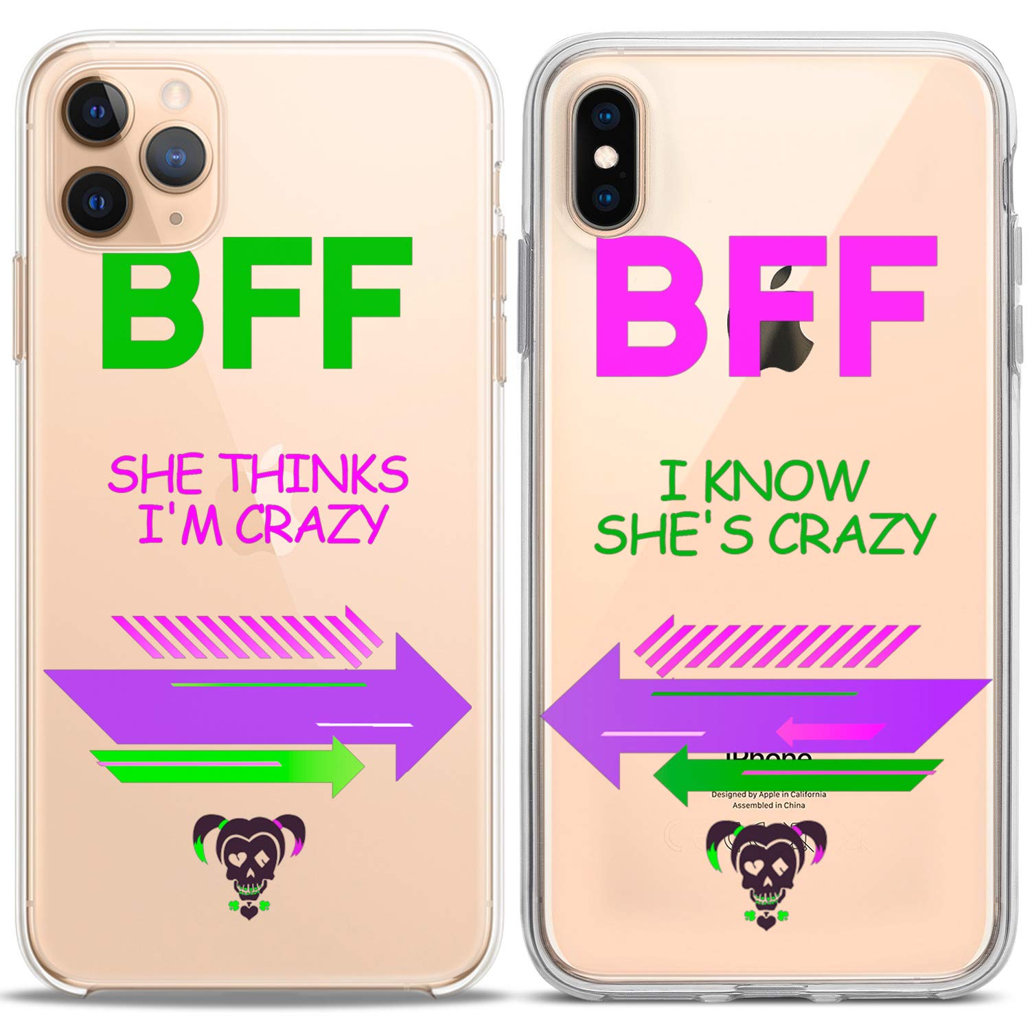 Matching Couple Phone Cases for iPhone 16/15/14/13/12/11 Pro Max/Mini/XS/X/8 Plus/7/XR/SE - Cute Silicone Love Pair Cover for Anniversary, BFF, Couples & Teens - Perfect Gift for Valentine's Day, Christmas and Special Occasions