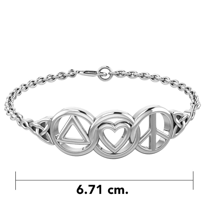 Harmony & Healing AA Silver Bracelet TBL406 - Spiritual Healing Jewelry for Women, 925 Sterling Silver Adjustable Bangle - Perfect for Meditation, Yoga & Energy Balancing