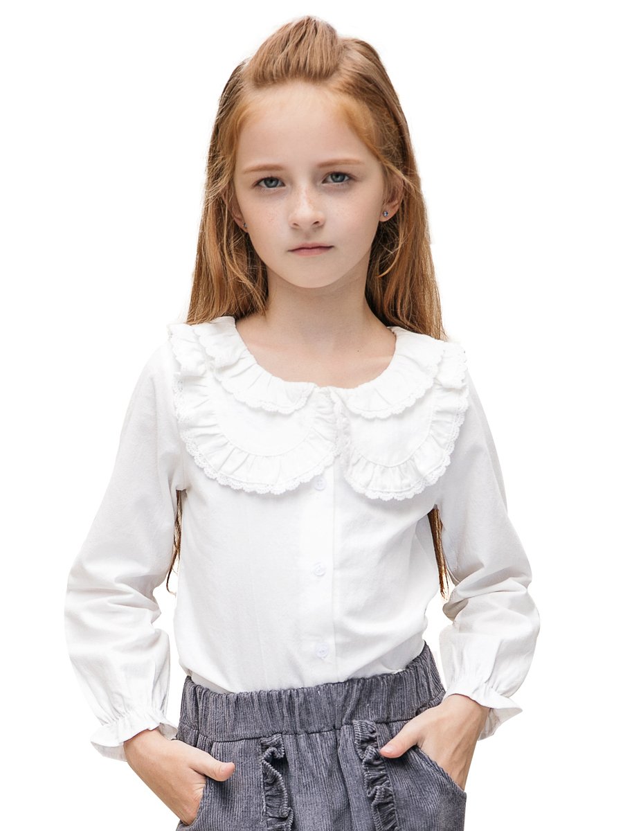 Sanlutoz Lace Girl Shirts - Princess Fashion Children's Clothing for Lovely Kids | Perfect for Birthday Parties, School Events & Family Photos