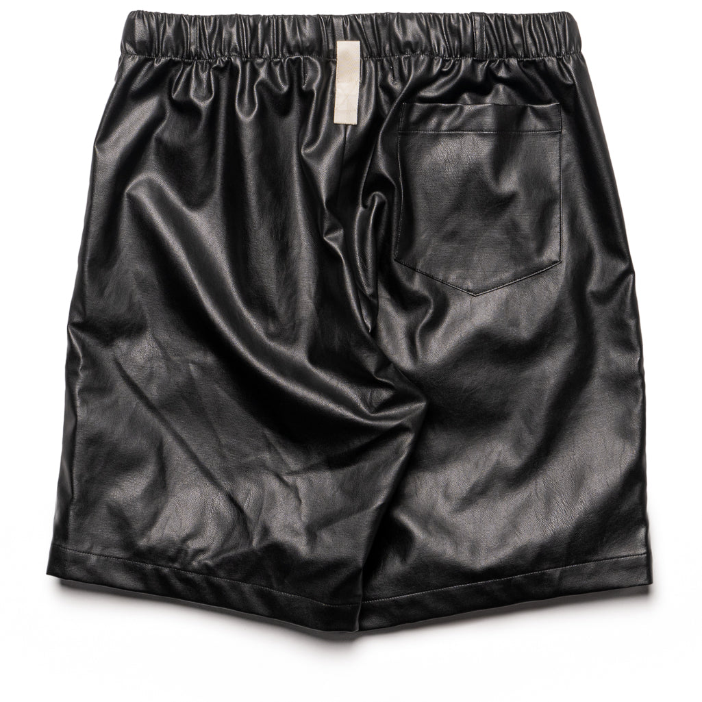 Faux Leather Shorts for Women - High Waisted Stretchy Advisory Board Crystals Black Shorts | Perfect for Casual Outfits, Night Out & Office Wear
