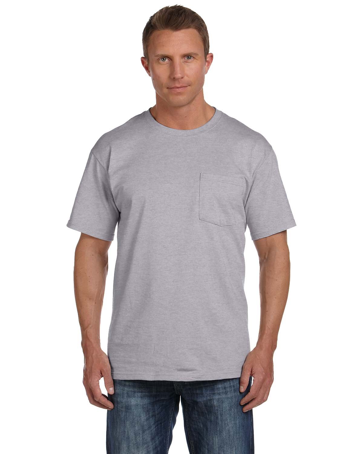 Fruit of the Loom Men's Comfort Fit Pocket T-Shirt - Soft Cotton Crew Neck Tee for Casual Wear & Everyday Use