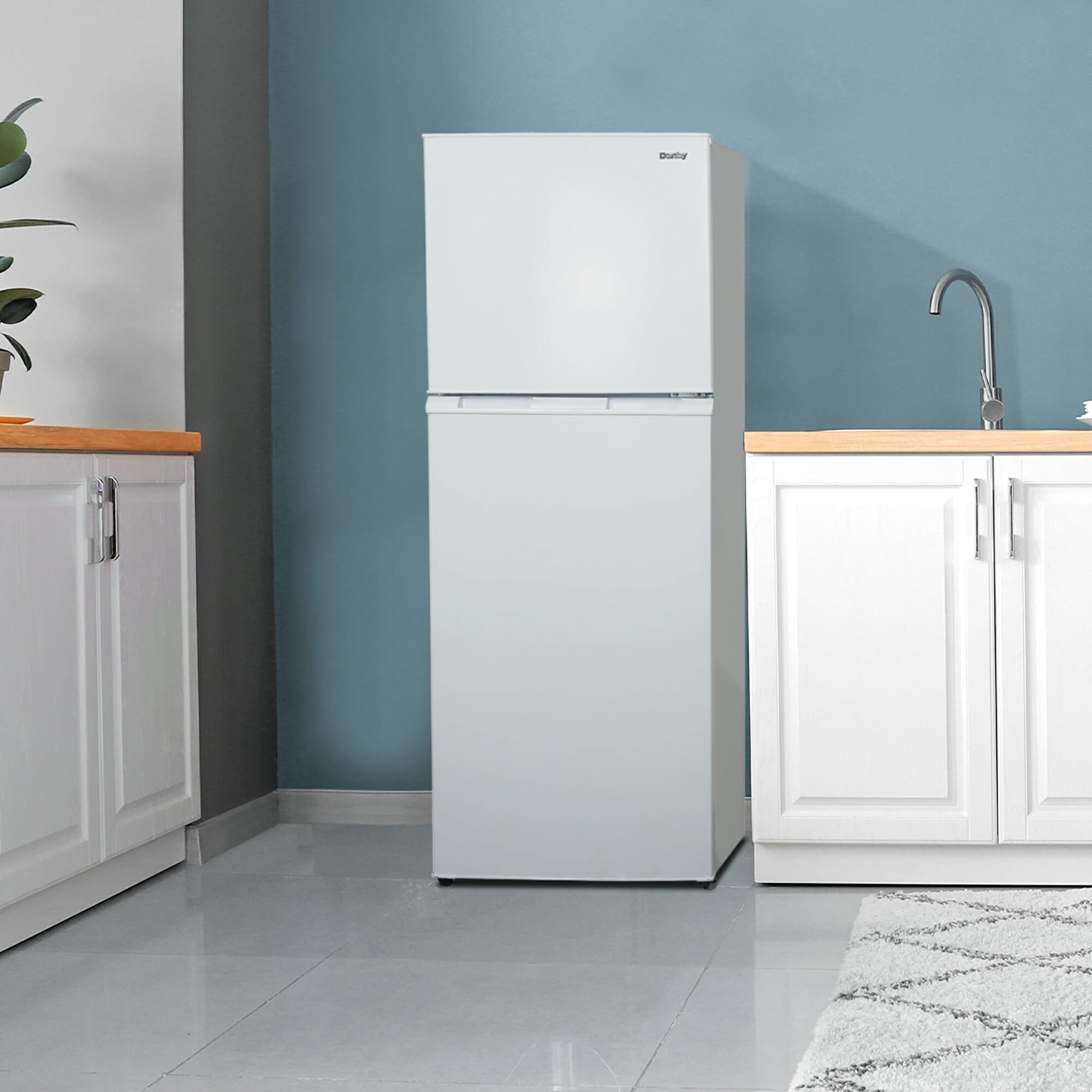 Danby DFF101B1WDB 10.0 cu. ft. Compact Refrigerator - Top Freezer, White - Perfect for Apartments, Dorms & Small Spaces