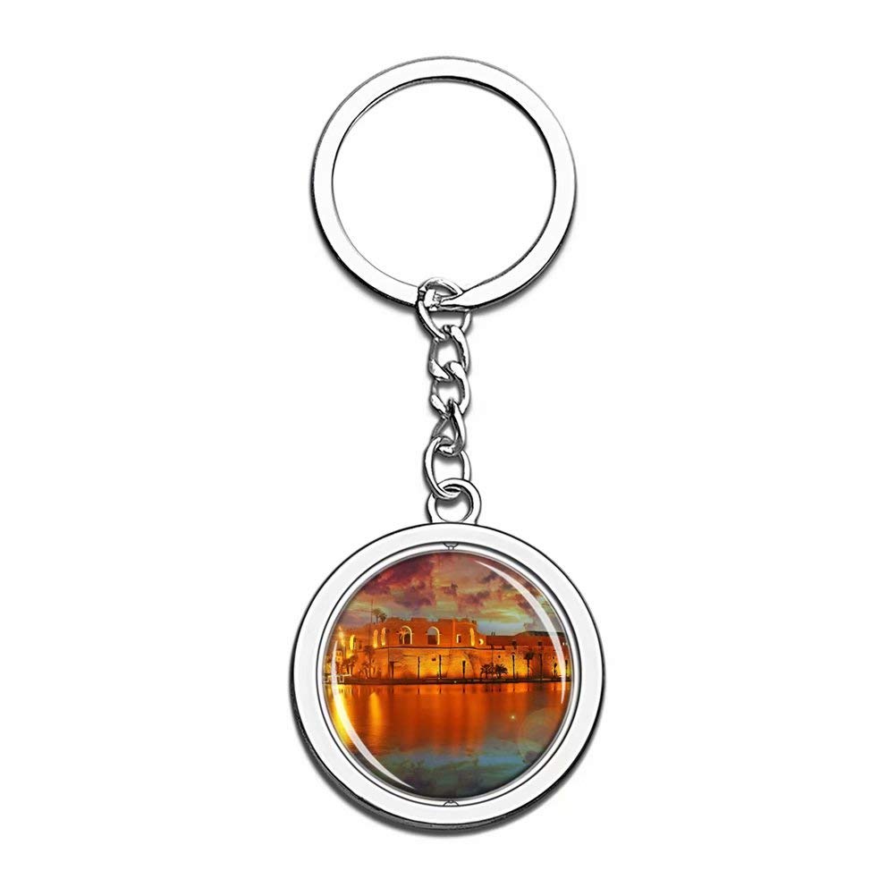 Unique Tripoli Libya Keychain - Stainless Steel Crystal Chain Souvenir Gift for Travelers | Perfect for Backpacks, Luggage Tags & Tourism Keepsakes