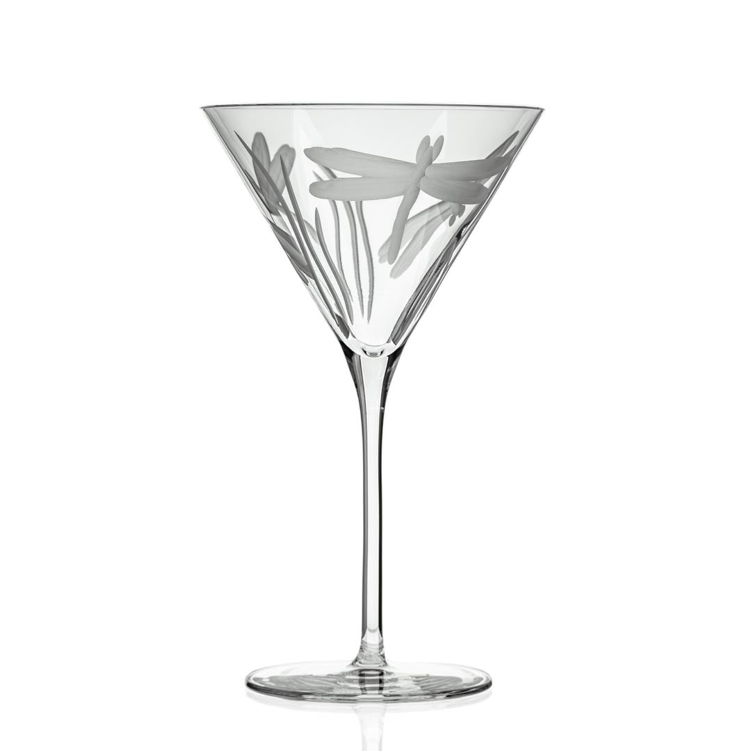 Premium Dragonfly 10oz Martini Cocktail Glasses - Set of 12 | Elegant Barware for Home Entertaining, Cocktail Parties & Wedding Receptions