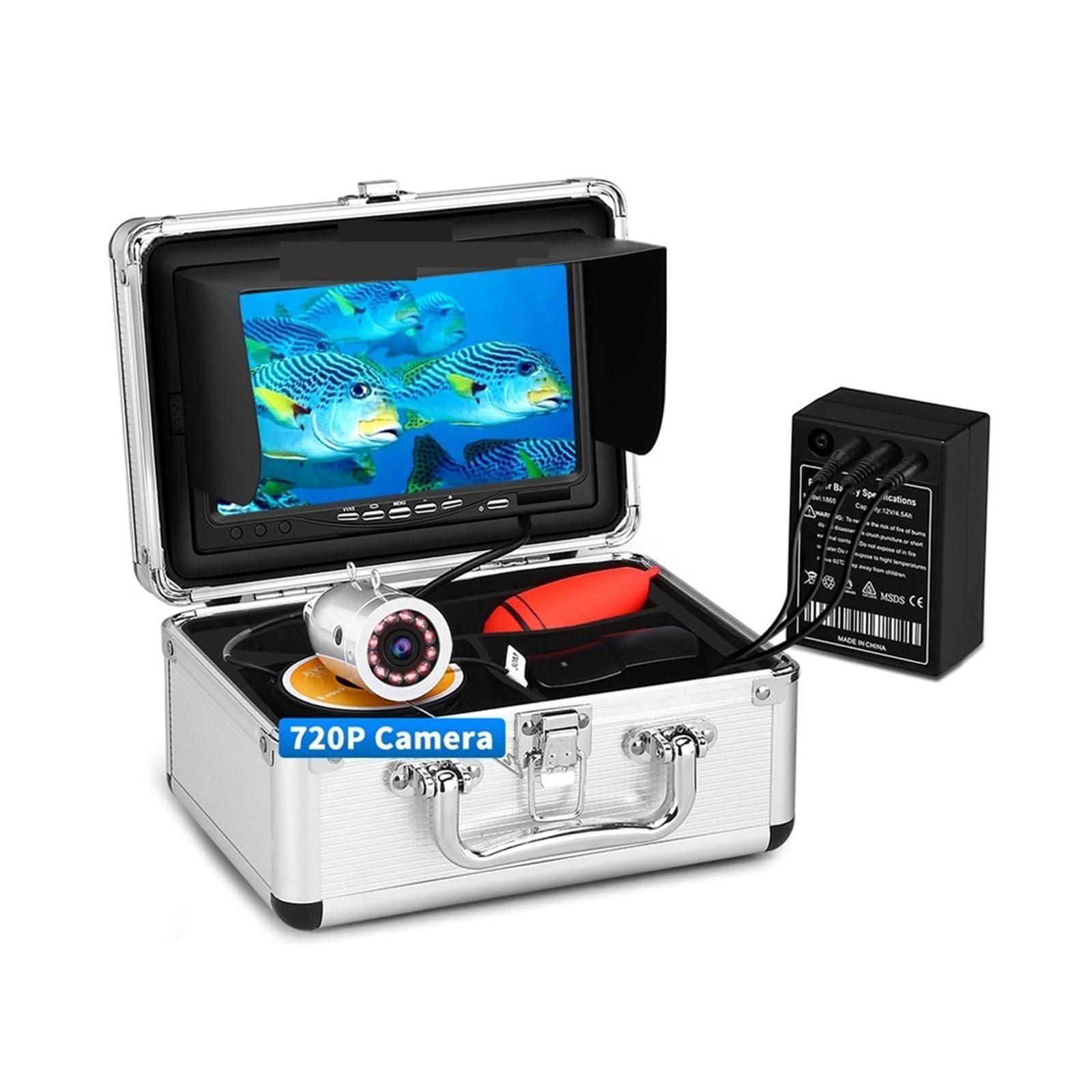 **Upgraded 720P Underwater Fishing Camera with 12 IR Lights & 7