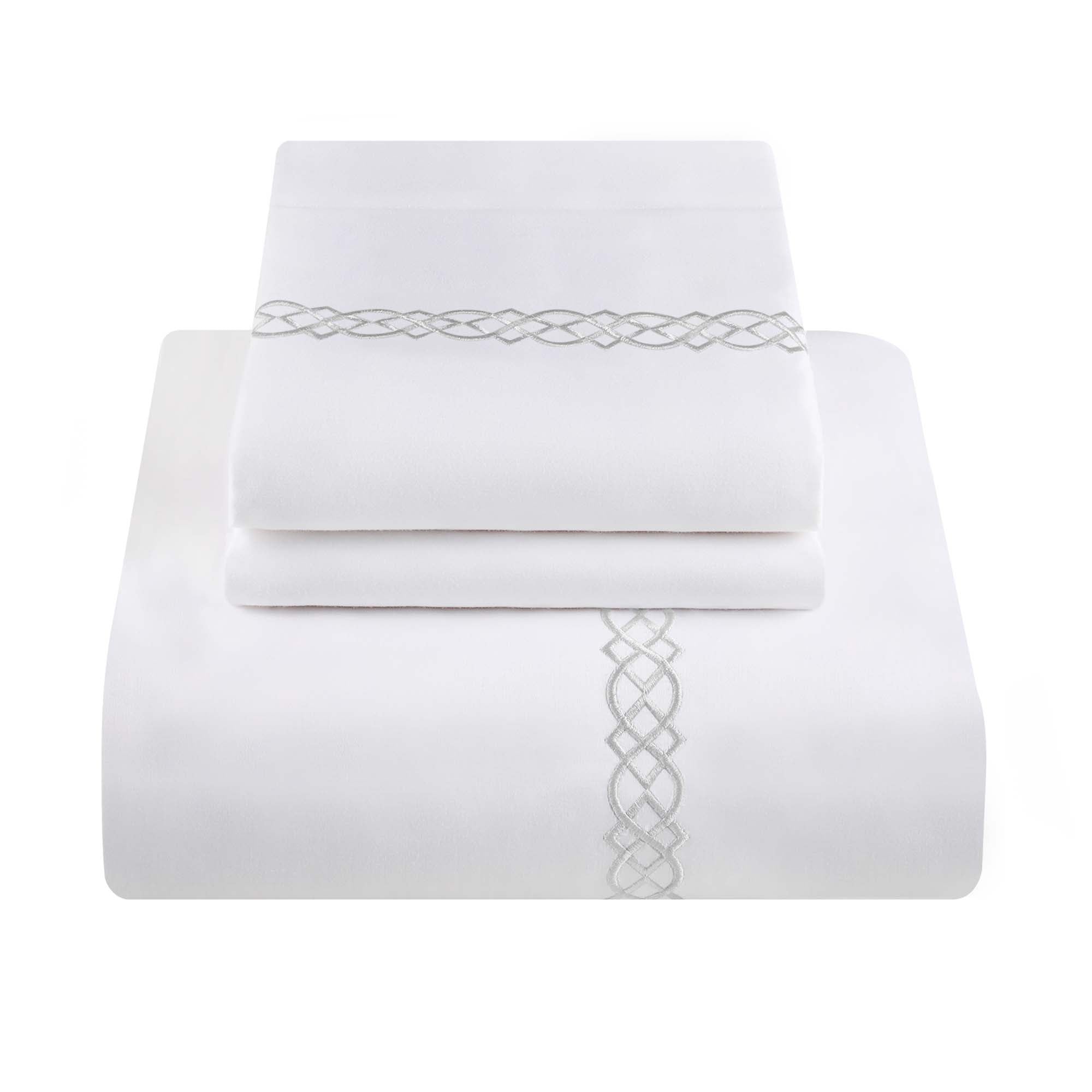 Luxury 1000 Thread Count Egyptian Cotton Embroidered Duvet Cover Set - King Size Bedding for Hotel & Home Decor