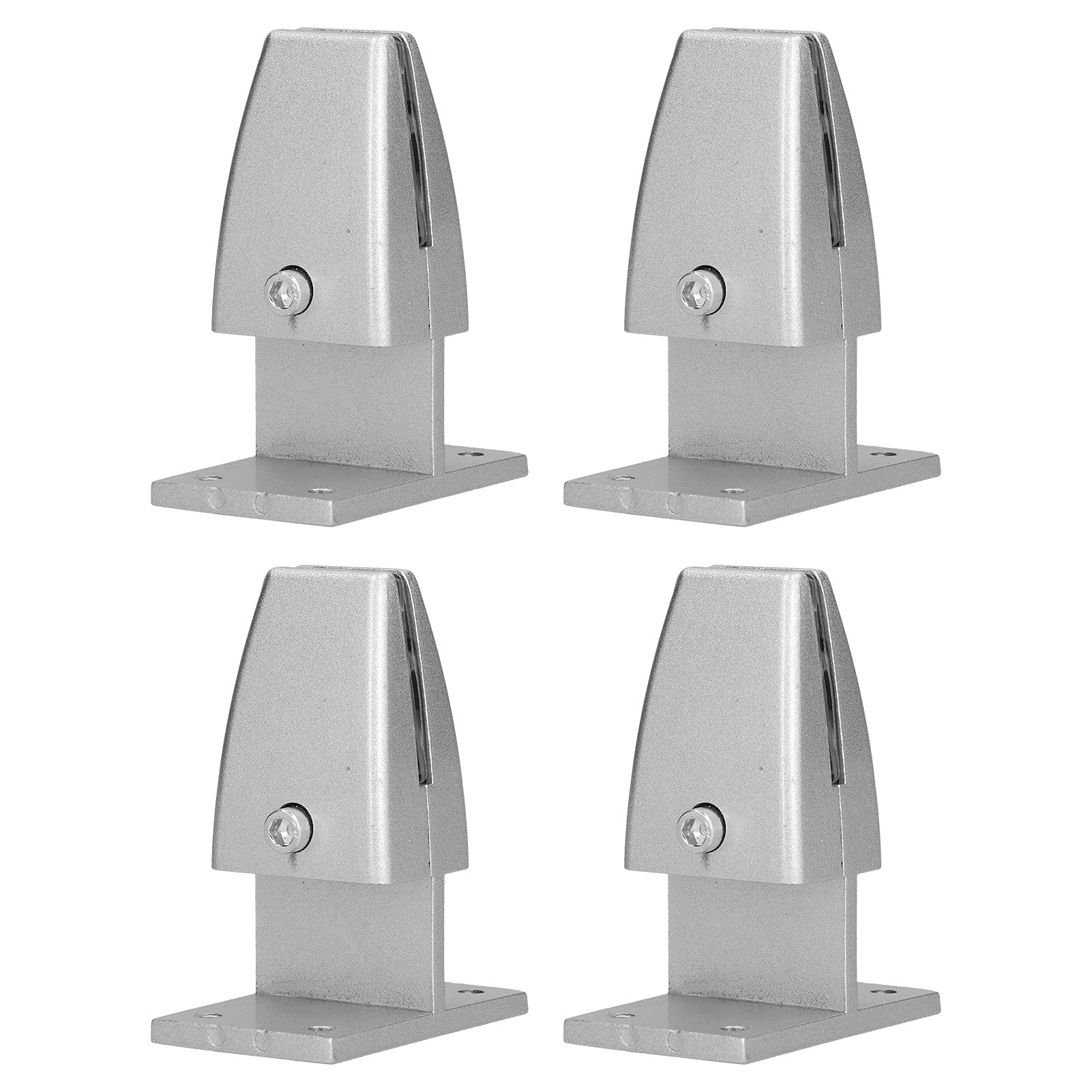 4-Pack Silver T-Type Desk Screen Baffle Clamp - Adjustable Office Desk Partition Bracket Holder for Privacy Dividers & Workspace Organization | Perfect for Cubicles, Open Offices & Home Workspaces