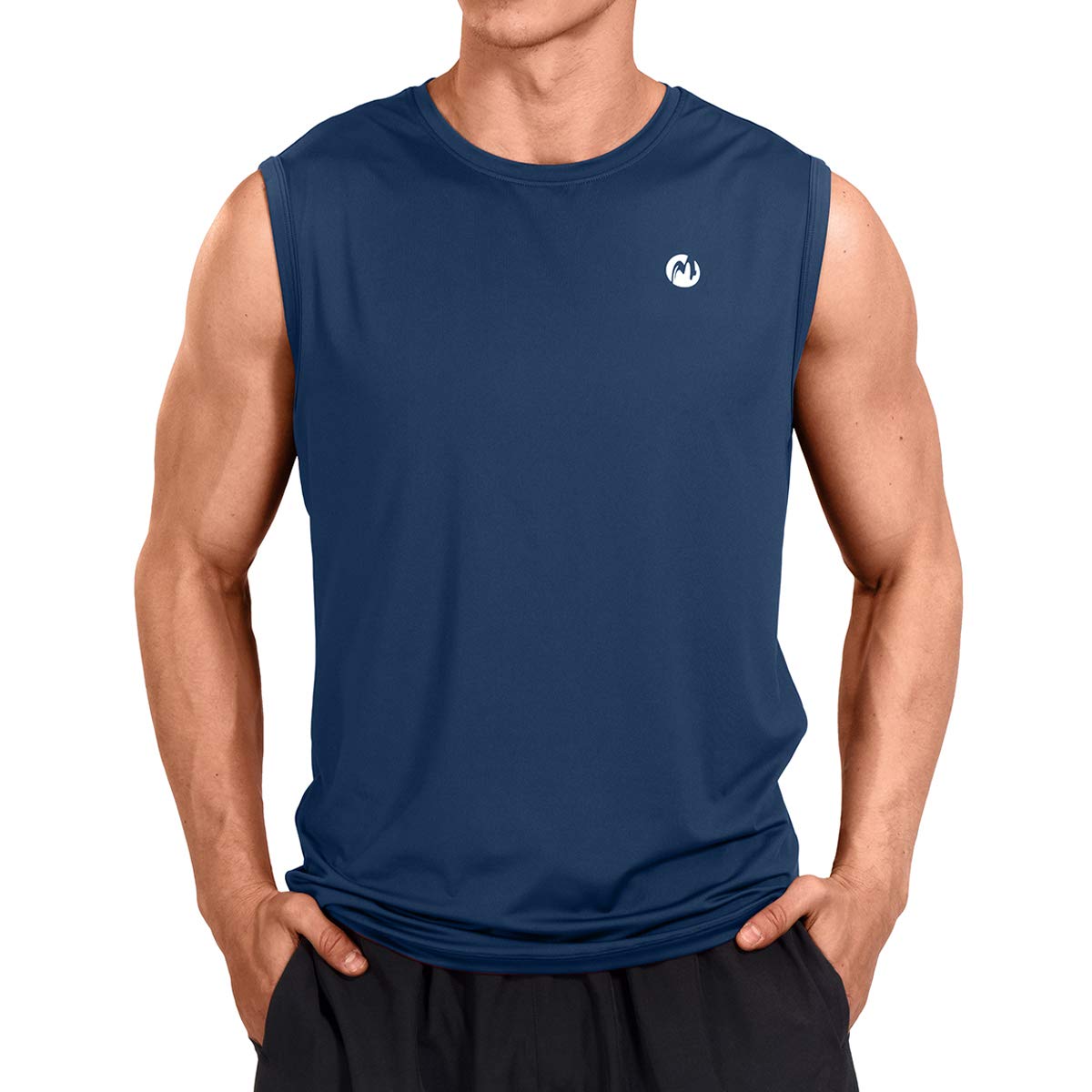 M MOTEEPI Men's Sleeveless Muscle Shirts - Quick Dry Workout Tank Tops for Gym, Running & Athletic Training - Breathable Fitness Shirts for Men's Activewear & Summer Wear