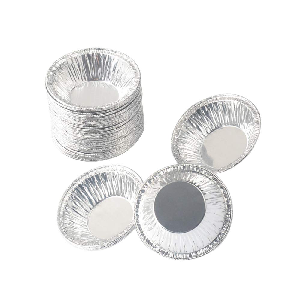 250pcs Aluminum Foil Muffin Cupcake Baking Cups - Round Tartlet Molds for Egg Tarts, Caramel Pudding & Desserts | Reusable Baking Tins for Home, Party & Professional Use