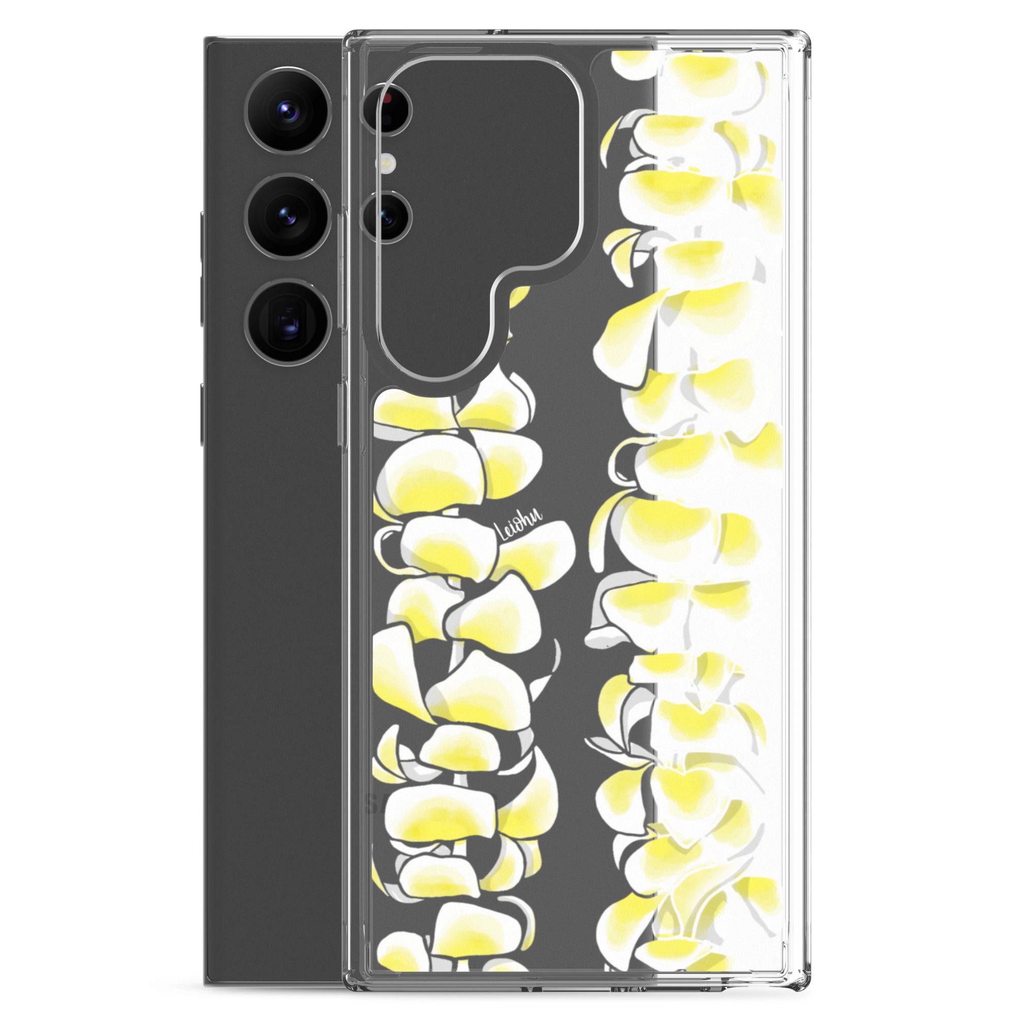 Plumeria Clear Phone Case for Samsung Galaxy - Slim Protective Cover for Everyday Use & Travel