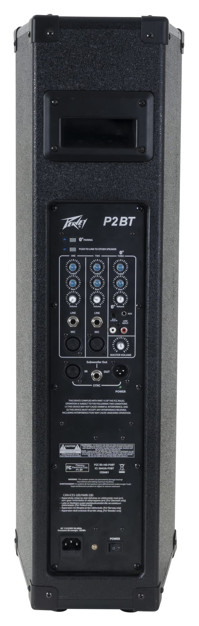 Peavey P2 BT™ All-in-One Portable PA System with Bluetooth - Compact Wireless Speaker for Outdoor Events, Parties & Live Performances