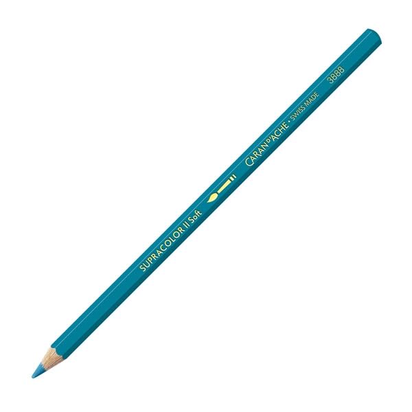 Caran d'Ache Supracolor Water-Soluble Colored Pencil - Cobalt Blue (3888.160) | Professional Art Supplies for Sketching, Drawing & Watercolor Techniques