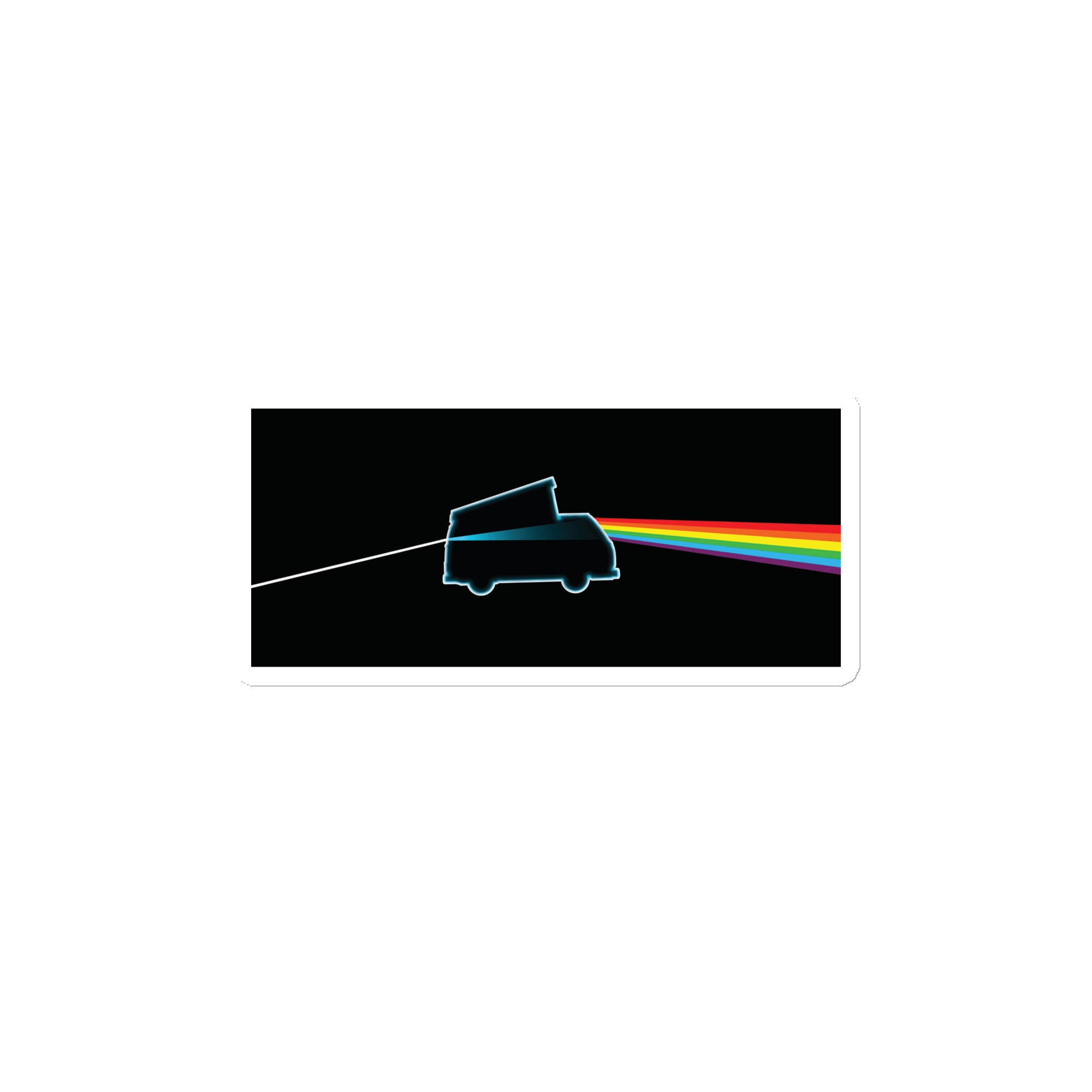 Dark Side of the Moon Themed Bus Magnet - Fun Car Decoration for Music Lovers & Pink Floyd Fans - Perfect for Vehicles, Fridges & Metal Surfaces