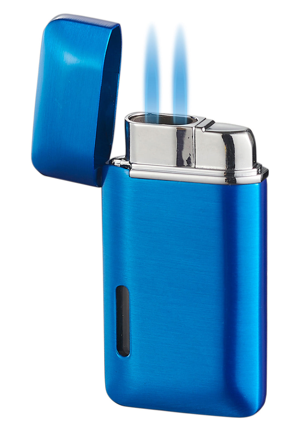 Visol Neiss Dual Torch Cigar Lighter - Refillable Butane Windproof Jet Flame Lighter for Cigars, Cigarettes & Outdoor Use (Blue) - Perfect for Smoking, Camping & BBQ Parties