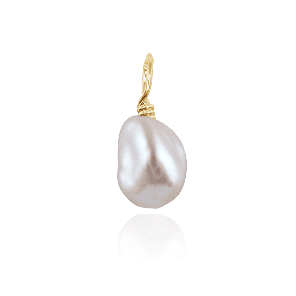 Natural Freshwater Pearl Crystal Pendant Necklace - Elegant Tiny Raw Pearl Jewelry for Women, Gift for Her, Perfect for Weddings & Special Occasions