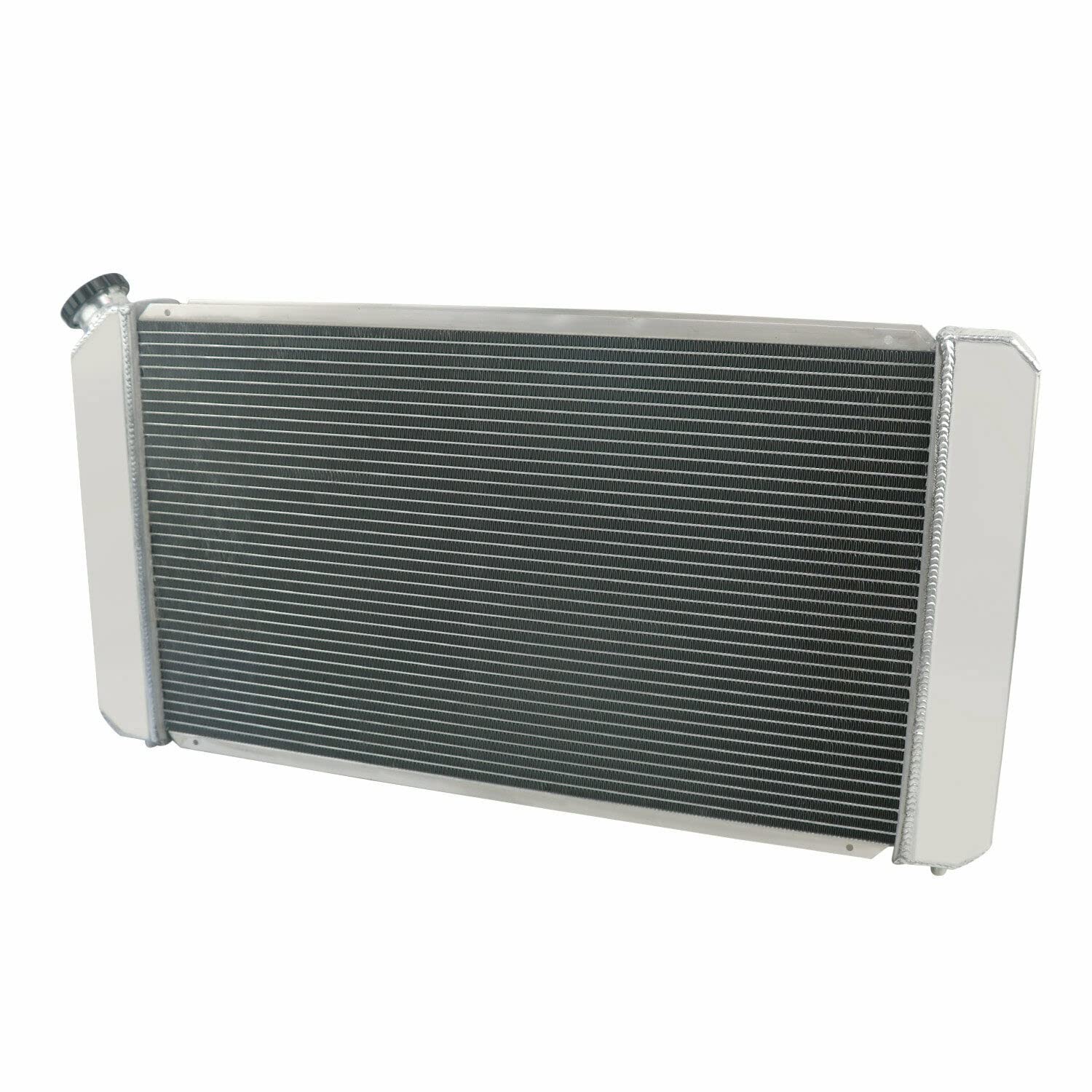 1994-2005 Chevy Blazer S10 GMC Sonoma Jimmy Isuzu Hombre Olds Bravada Pickup 4.3L V6 Engine All Aluminum Radiator + Fan Shroud & Thermostat Kit Combo - CU1826 4 Row Replacement Radiator for Improved Cooling Performance in Off-Road & Daily Driving