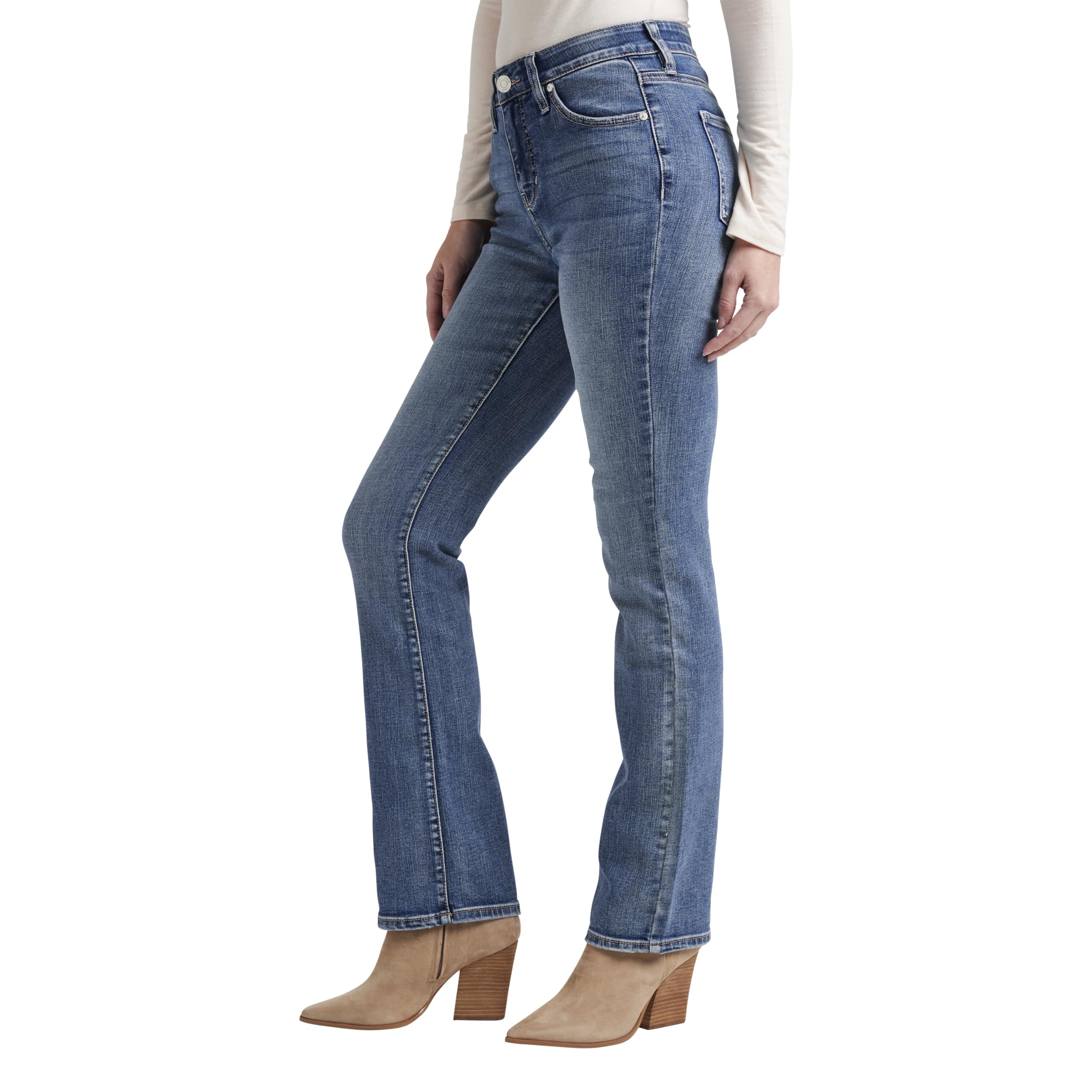 JAG Women's Eloise Mid Rise Bootcut Jeans - Stretch Denim Pants for Casual & Work Wear | Comfortable Bootleg Fit for Everyday Style