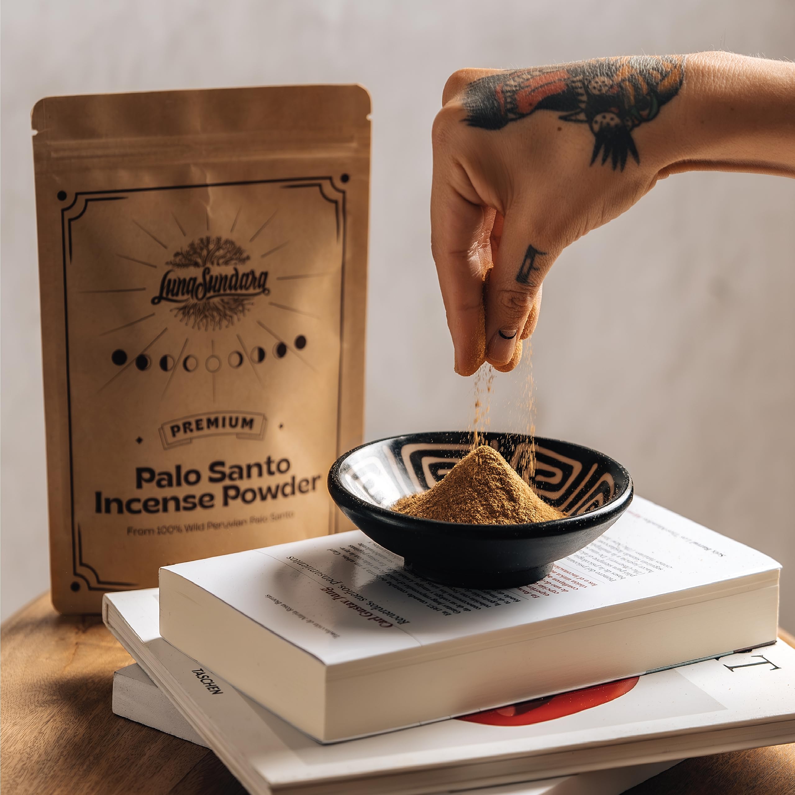 **100% Wild Peruvian Palo Santo Powder (4oz) - Sustainably Sourced Bursera Graveolens Wood for Smudging, Aromatherapy & DIY Incense - Perfect for Meditation, Yoga & Home Cleansing**