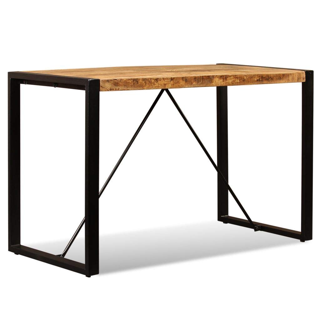 FAMIROSA Solid Mango Wood Dining Table 47.2