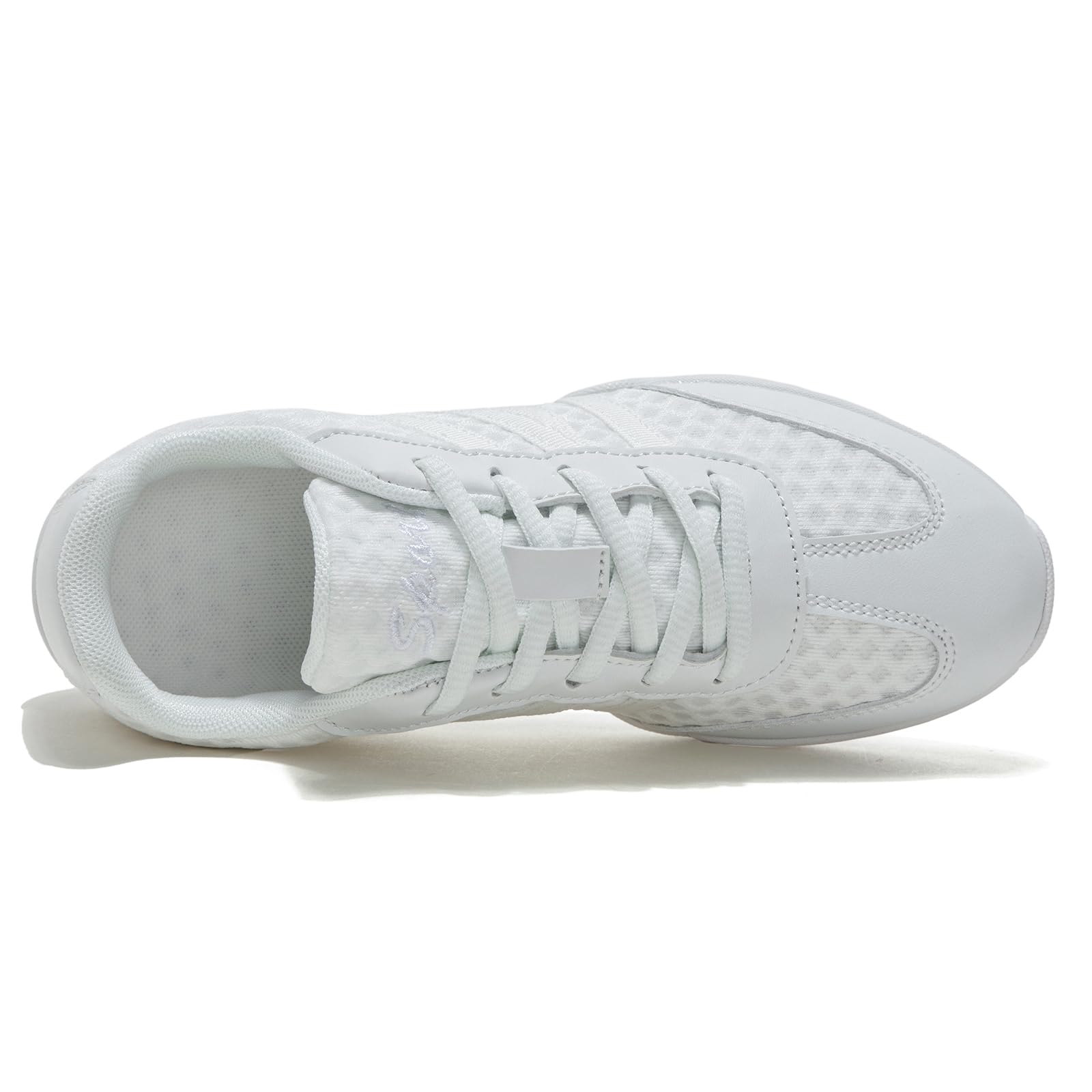 White Cheer Shoes for Girls Women Youth - Cheerleading Competition Dance Tennis Sports Training Shoes - Breathable Soft Comfortable Kids Sneakers for Gym School Performance