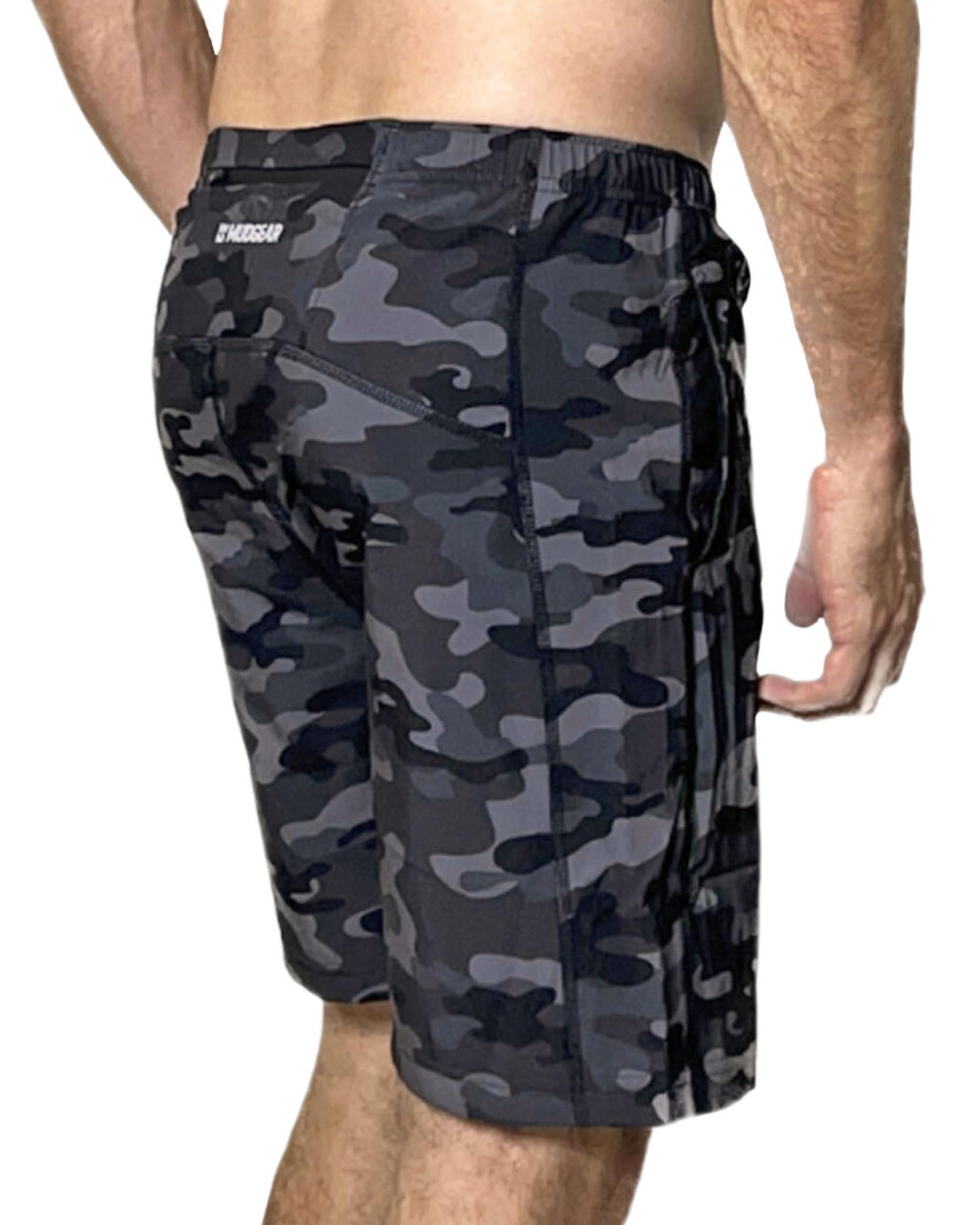 7 Inch Quick Dry Running Shorts for Men - Lightweight Black Athletic Shorts with Inseam & Zipper Pockets - Perfect for Gym, Fitness Training, Jogging & Outdoor Workouts