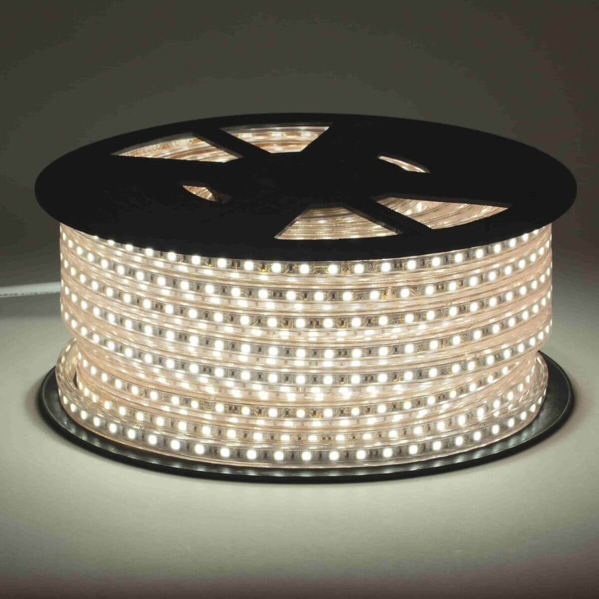 120V LED Strip Lights 4000K Natural White - Flexible Custom Length Cutting for Home, Office, and Commercial Lighting