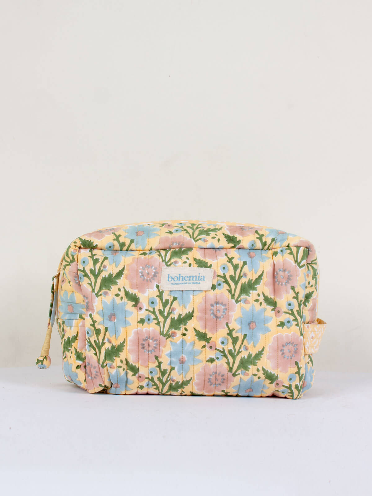 Floribunda Washbag in Buttermilk - Waterproof Travel Cosmetic Bag for Toiletries, Makeup & Skincare | Perfect for Gym, Beach & Weekend Getaways