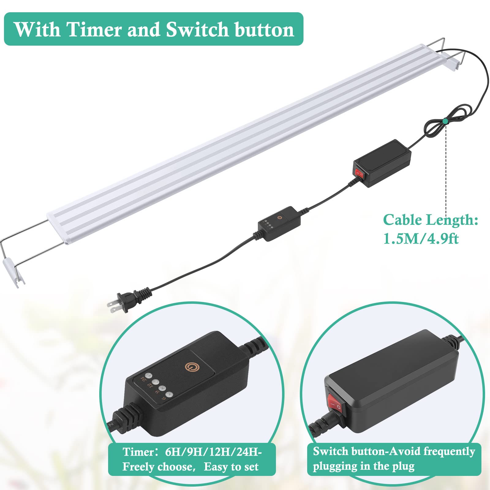 HITOP LED Aquarium Light 32-40
