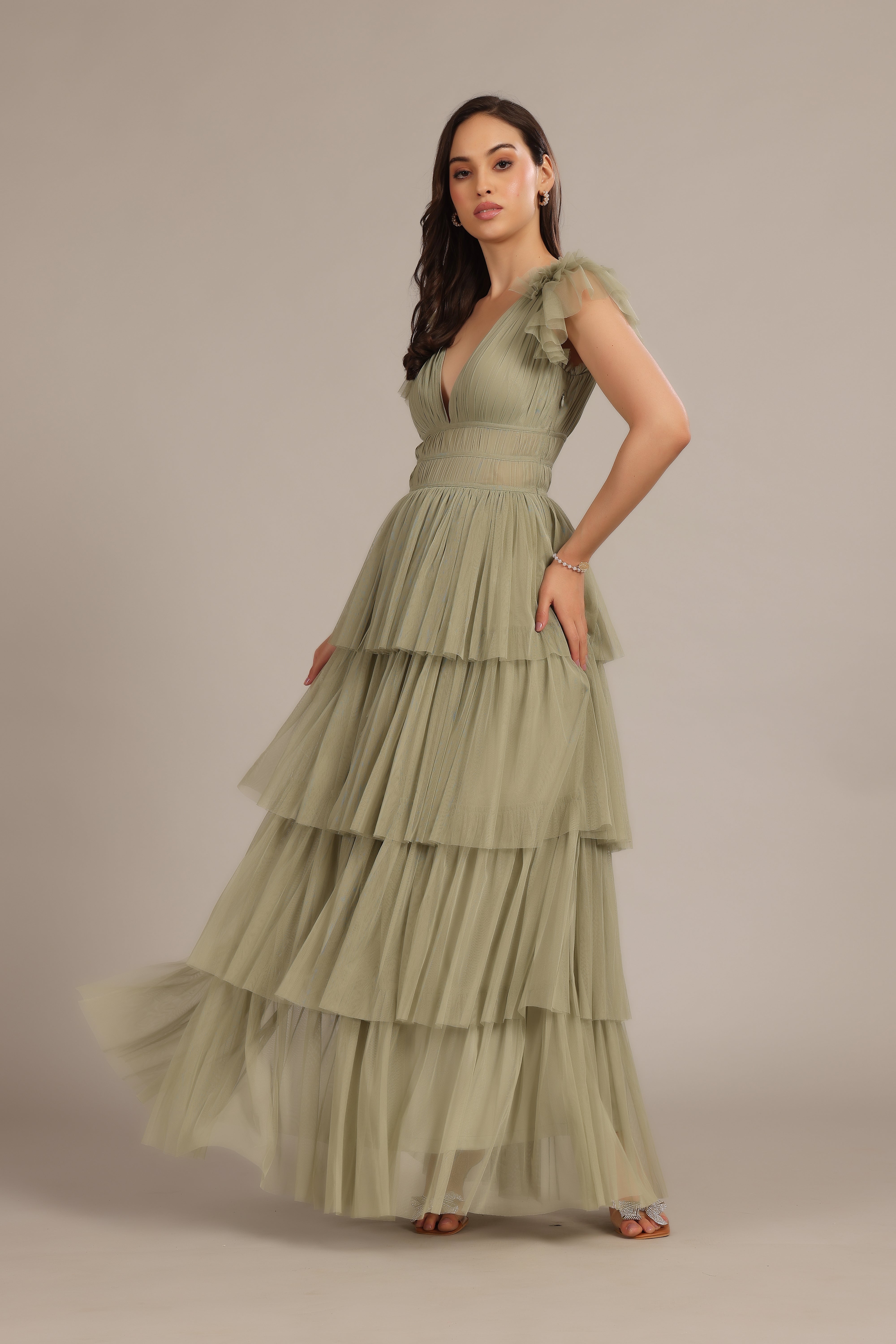 Naomi Maxi Dress in Dusty Sage | Flowy Boho Summer Dress for Women | Perfect for Beach Vacations & Date Nights