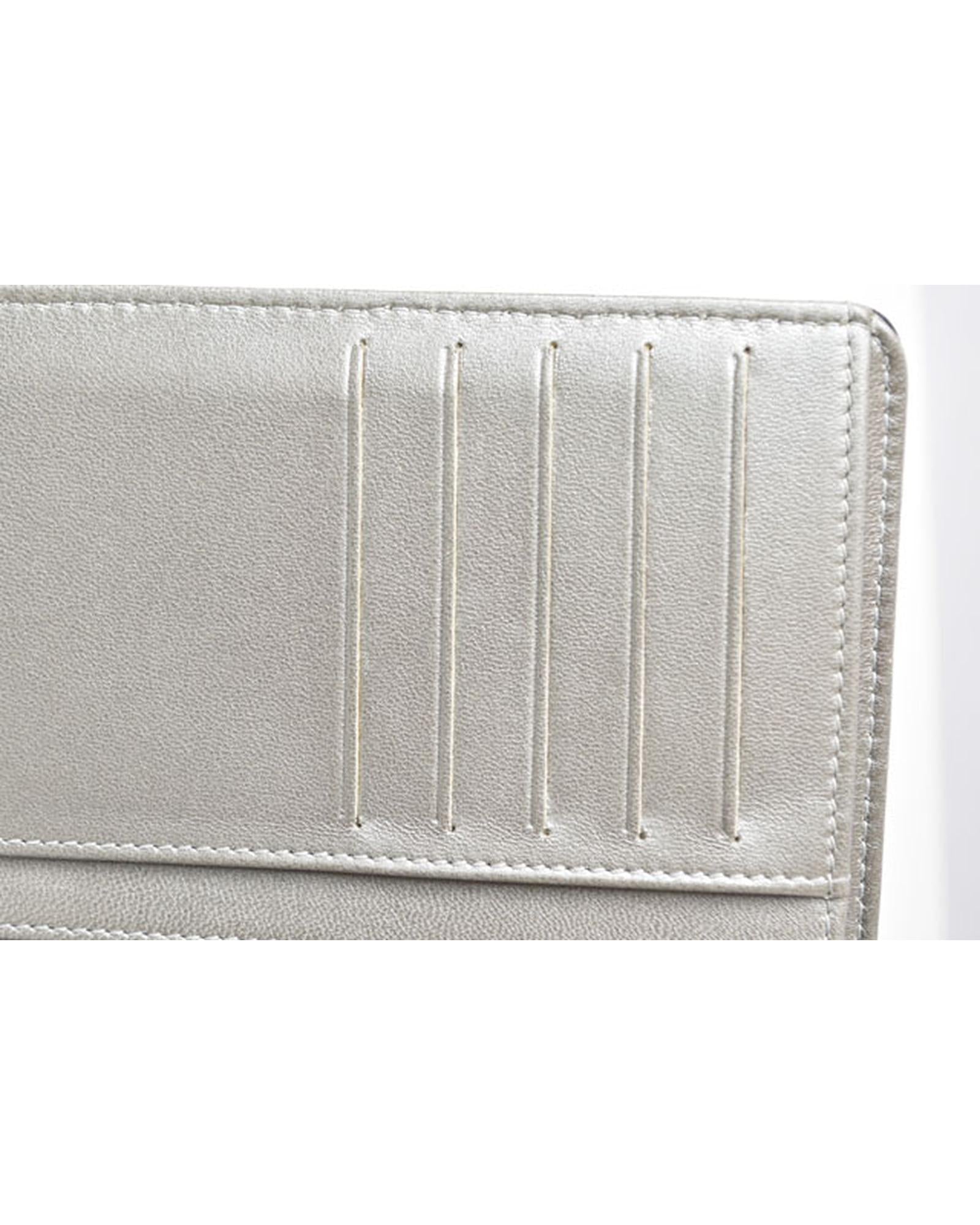 LuxUness Genuine Leather Folding Wallet for Men - Slim RFID Blocking Bifold Wallet with Money Clip (Black/Silver) - Perfect for Everyday Carry, Travel & Business