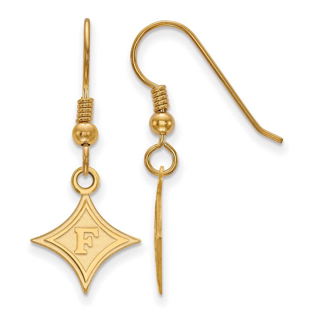 GP Furman University Small Dangle Earrings - Sterling Silver Wire Earrings for Women, Perfect for Graduation Gifts & School Spirit Accessories