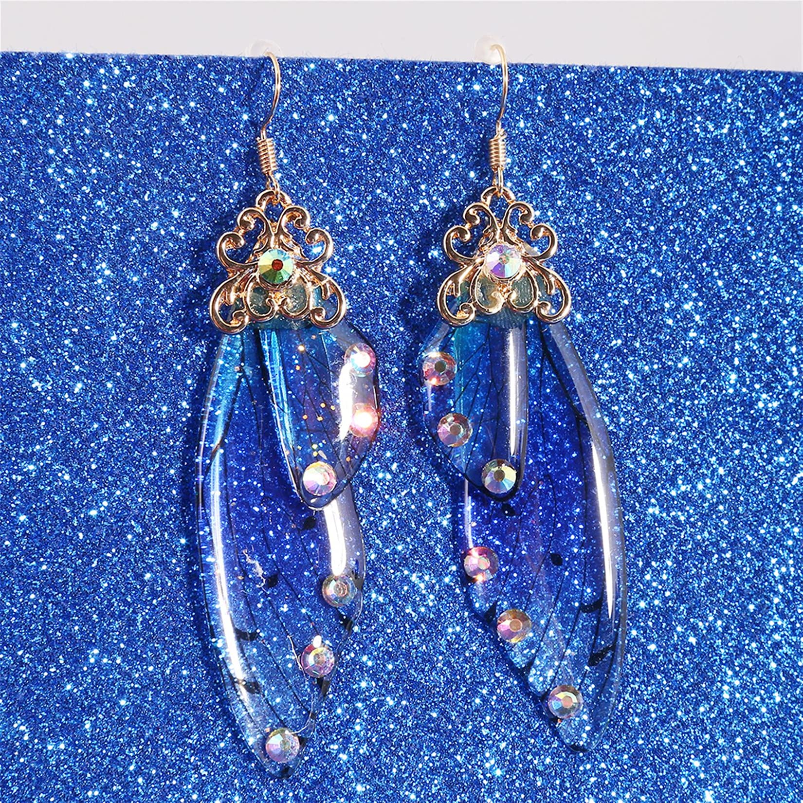Butterfly Dangle Earrings for Women - Elegant Butterfly Wing Hook Drop Earrings for Summer, Wedding, Birthday Party | Perfect Gift for Her, Jewelry for Everyday Wear & Special Occasions
