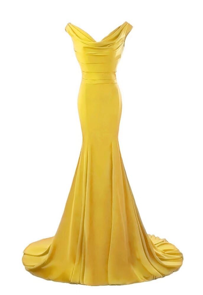 Elegant Mermaid Evening Dress with V-Neckline - Long Chiffon Bridesmaid Gown for Women | Perfect for Prom, Formal Events & Wedding Parties